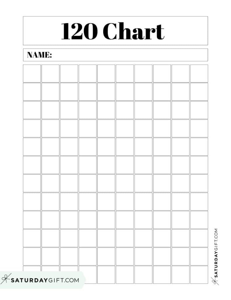 120 Chart Printable - 16 Free Number Charts To 120 Worksheets with Blank 120 Chart Free Printable