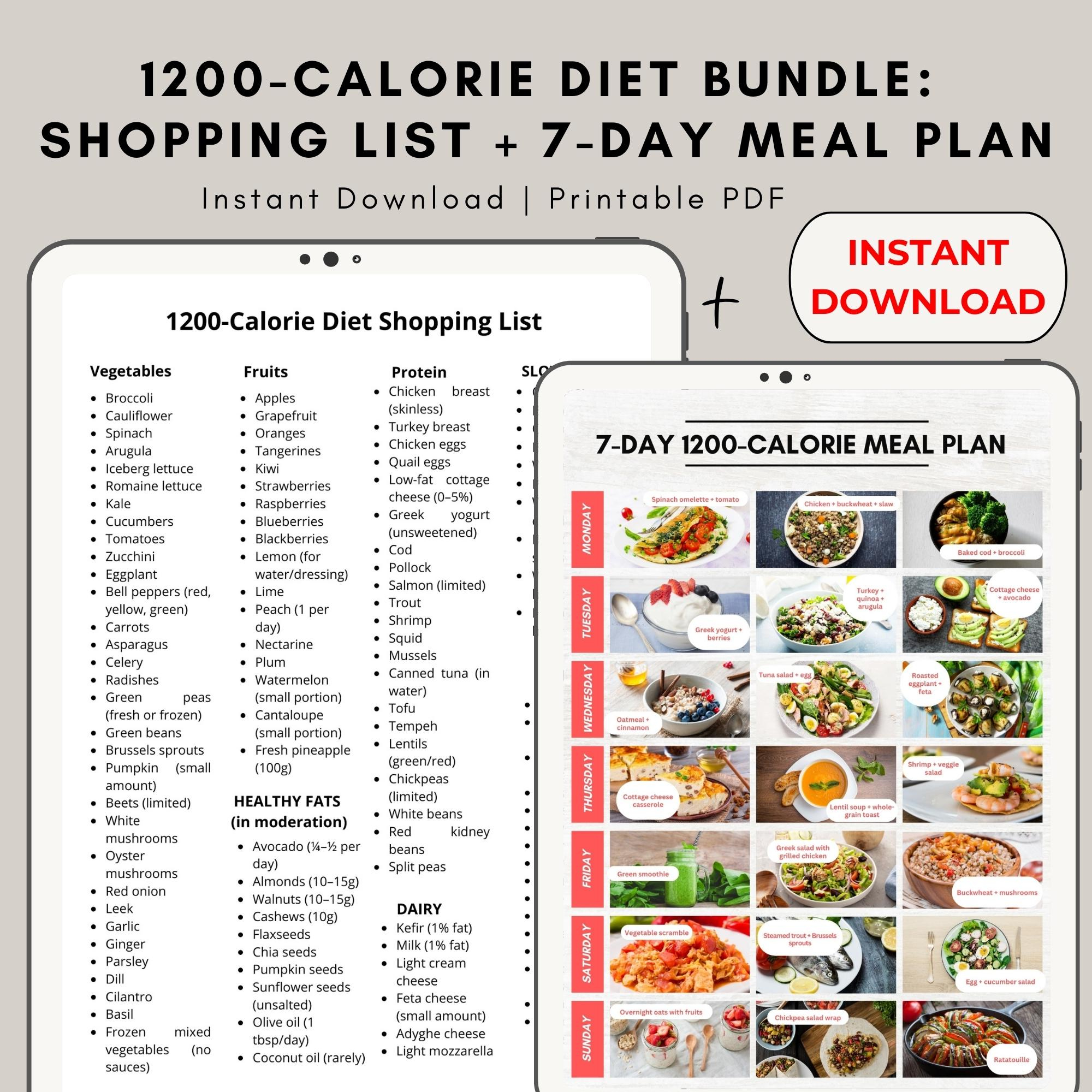 1200 Calorie Meal Plan Pdf - 7-Tage 1200 Calorie MenĂ¼, 1200 within 7 Day Printable 1200 Calorie Diet Plan