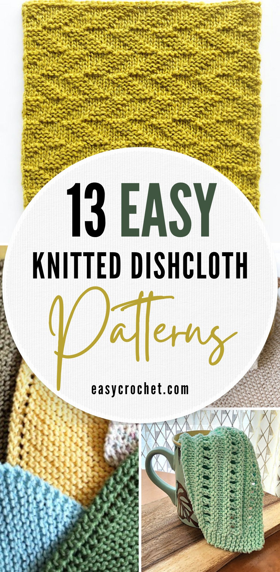 13 Free Knitted Dishcloth Patterns - Easy Crochet Patterns for Free Printable Sugar And Cream Knit Dishcloth Pattern