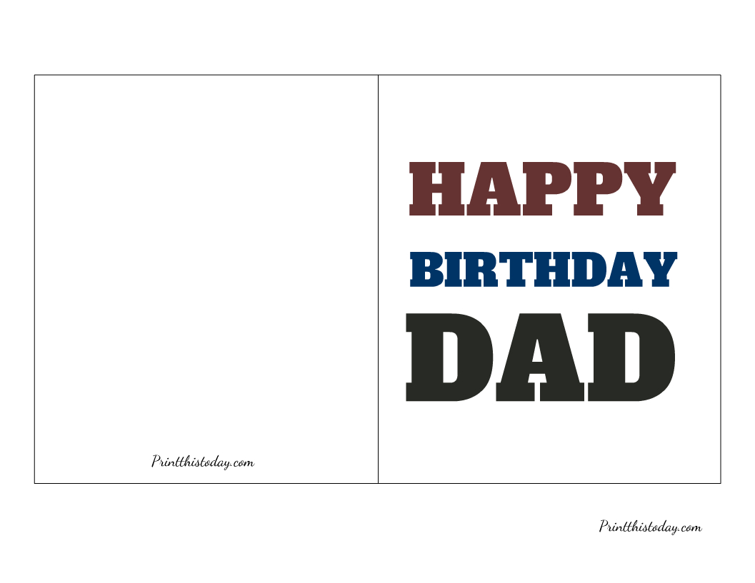 18 Cute And Elegant Free Printable Birthday Cards For Dad intended for Free Printable Printable Birthday Cards For Dad