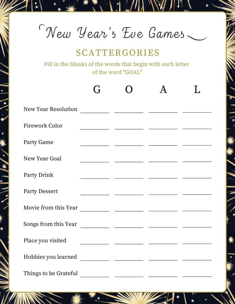 18 Free Printable Adults New Year'S Eve Party Games & Activities within Printable Games For Adults