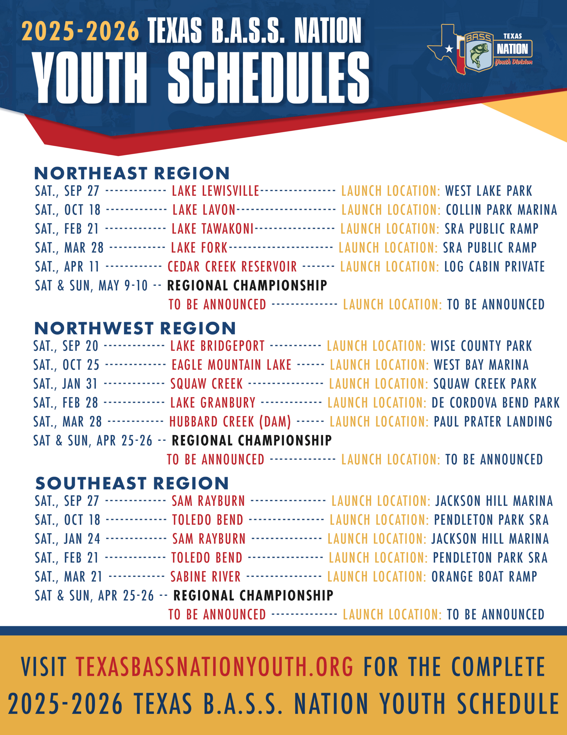 2025–2026 Tbn Youth Division Schedule Announced for Printable Spectrum Channel Guide 2026