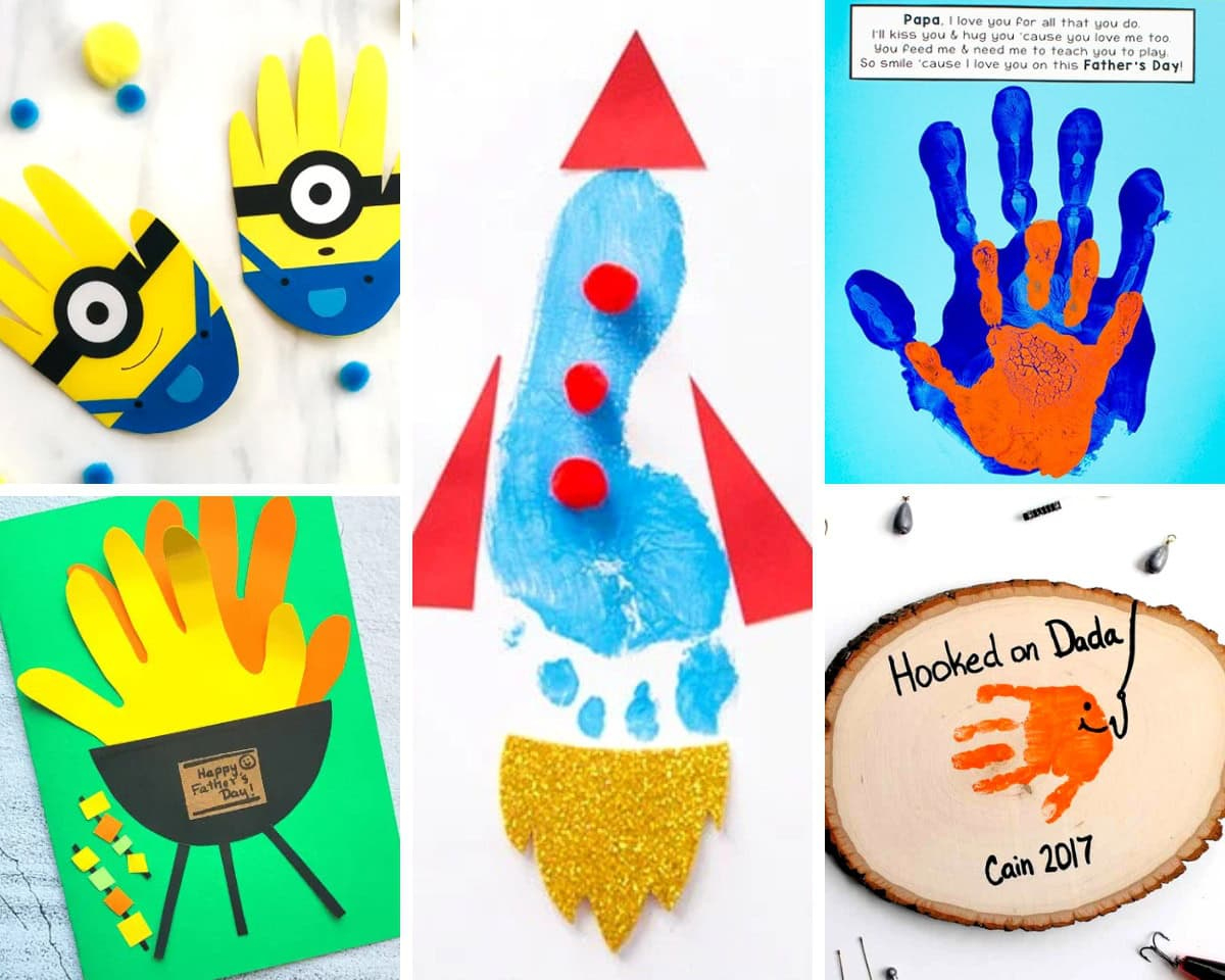 29 Adorable Father'S Day Handprint & Footprint Crafts - The Craft inside Printable Father's Day Crafts For Kids