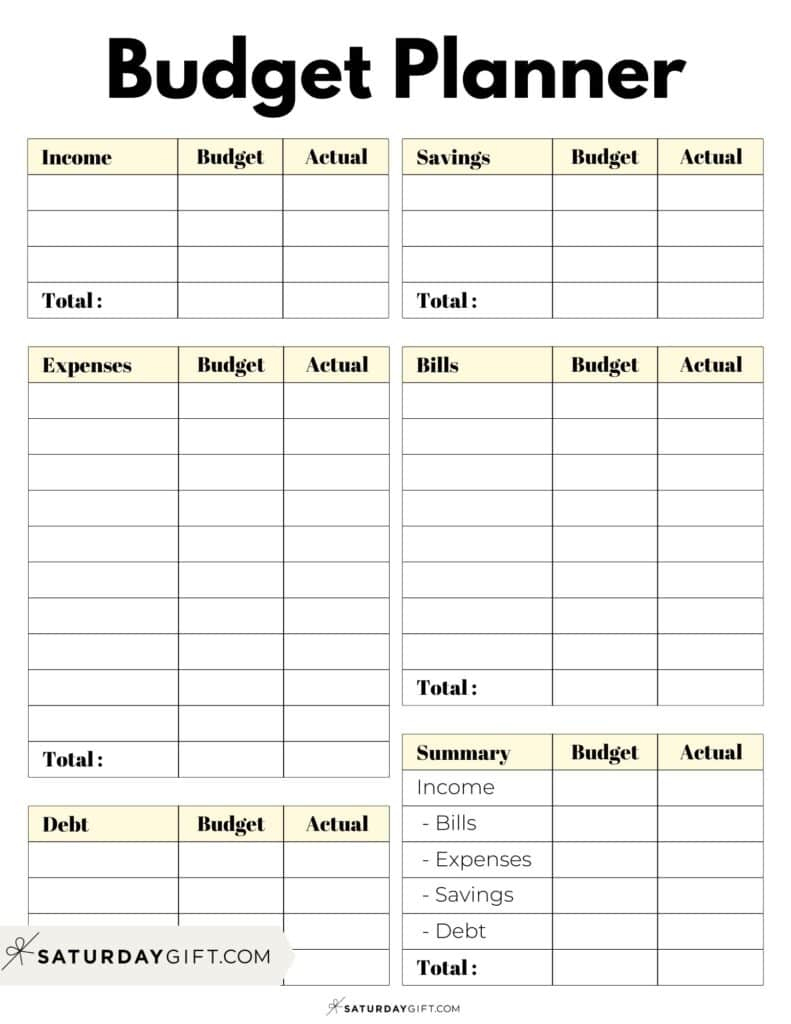 37 Budget Planners &amp;amp; Trackers - Cute &amp;amp; Free Printables within Free Printable Budget Planner