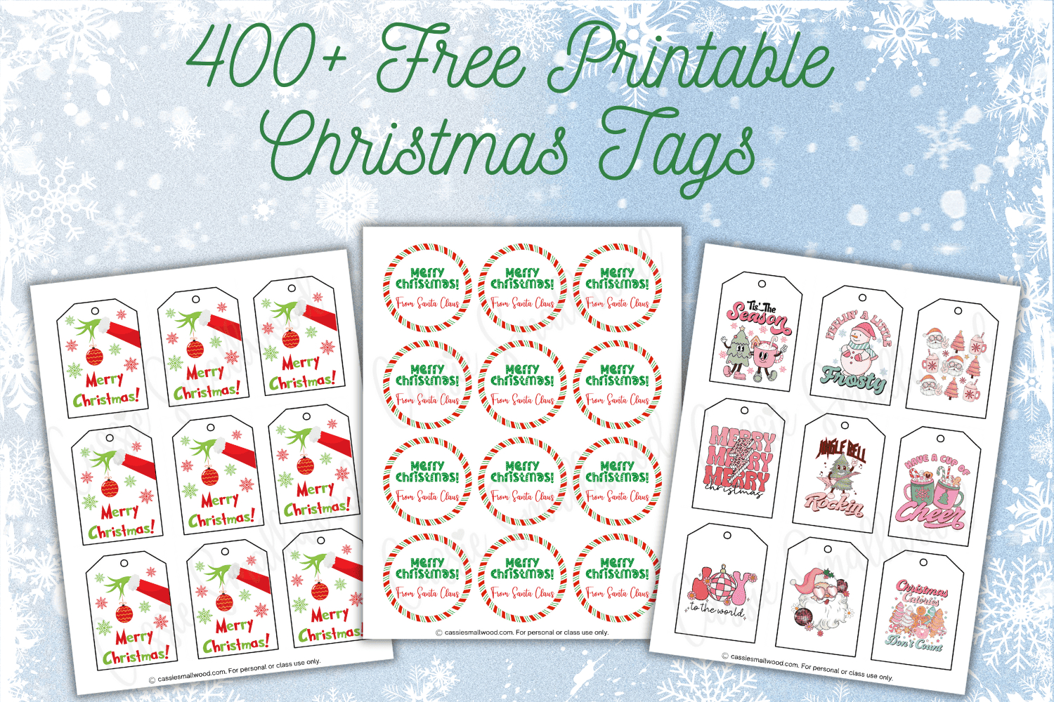 400+ Cutest Printable Christmas Tags (Free Pdf) - Cassie Smallwood within Free Printable Christmas Tags Editable