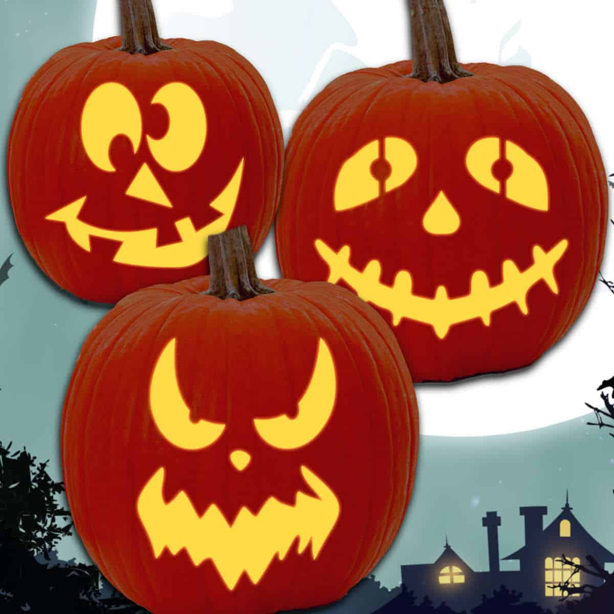 50 Printable Pumpkin Face Stencils –For Free - Artsy Pretty Colors intended for Jack O Lantern Faces Printable