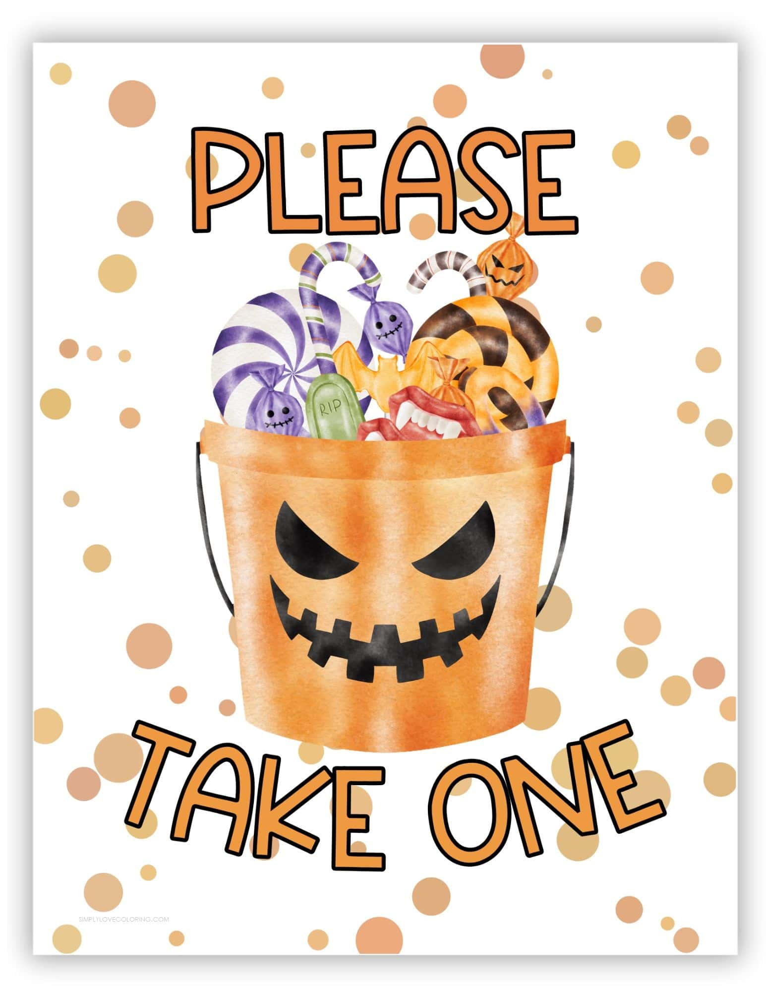 56 'Please Take One' Halloween Sign Printables (Free Pdf Download within Please Take One Sign Printable Free Printable