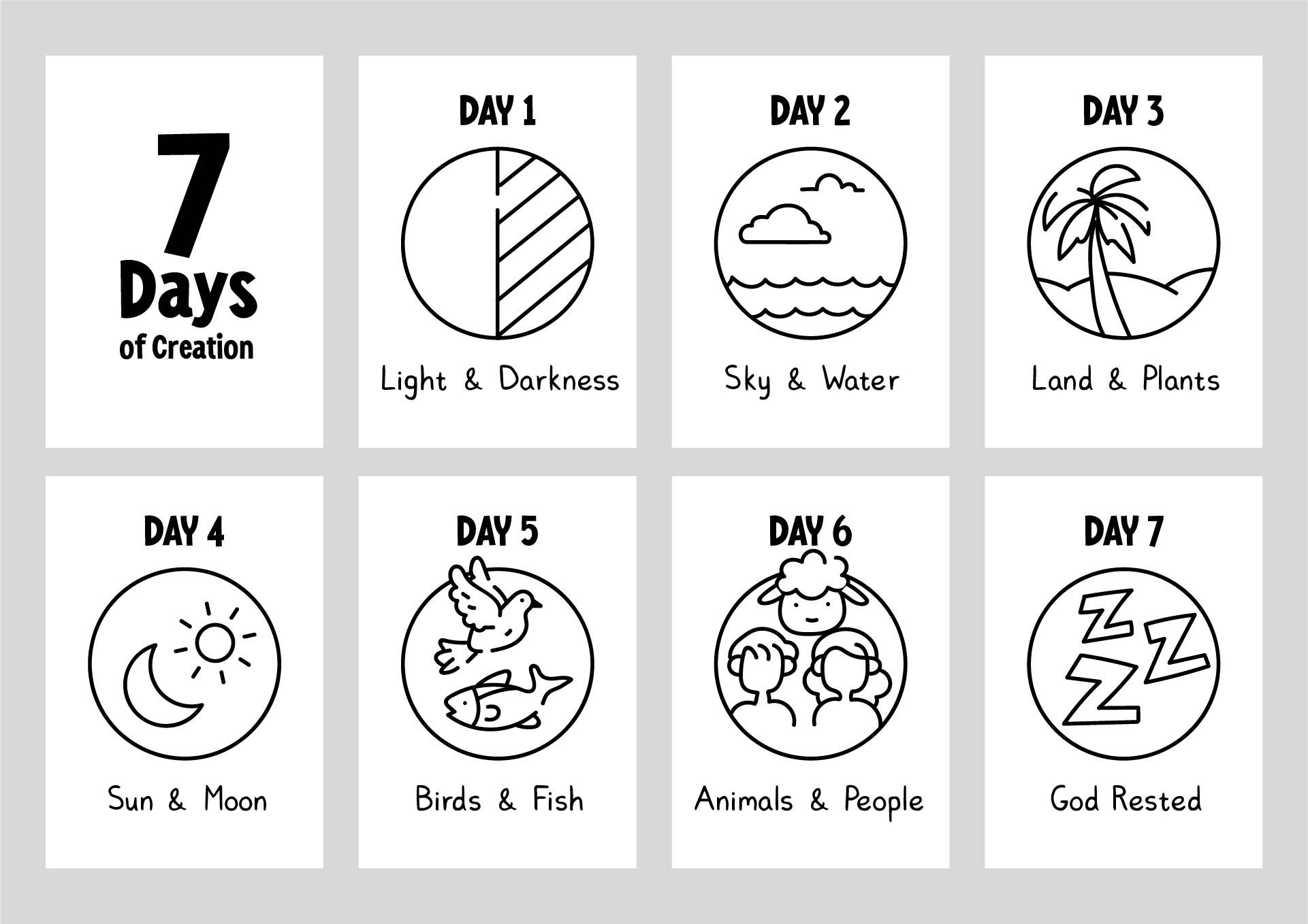 7 Days Of Creation - 10 Free Pdf Printables | Printablee within Printable 7 Days Of Creation Crafts