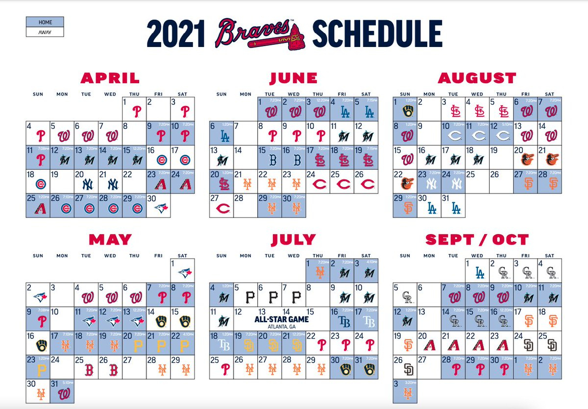 Atlanta Braves 2024 Box Calendar - Worksheets Library within Atlanta Braves Schedule 2021 Printable