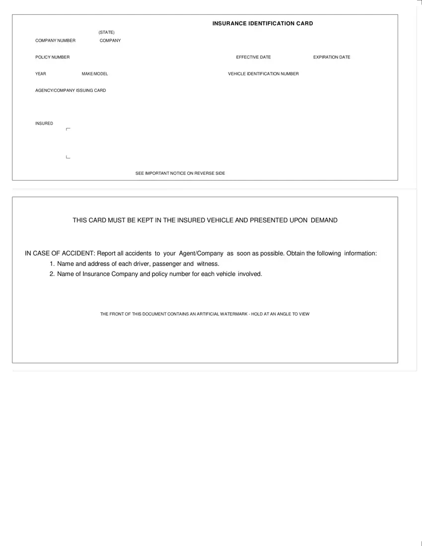 Auto Insurance Card Template ≡ Fill Out Printable Pdf Forms Online for Fillable Printable Progressive Insurance Card Template
