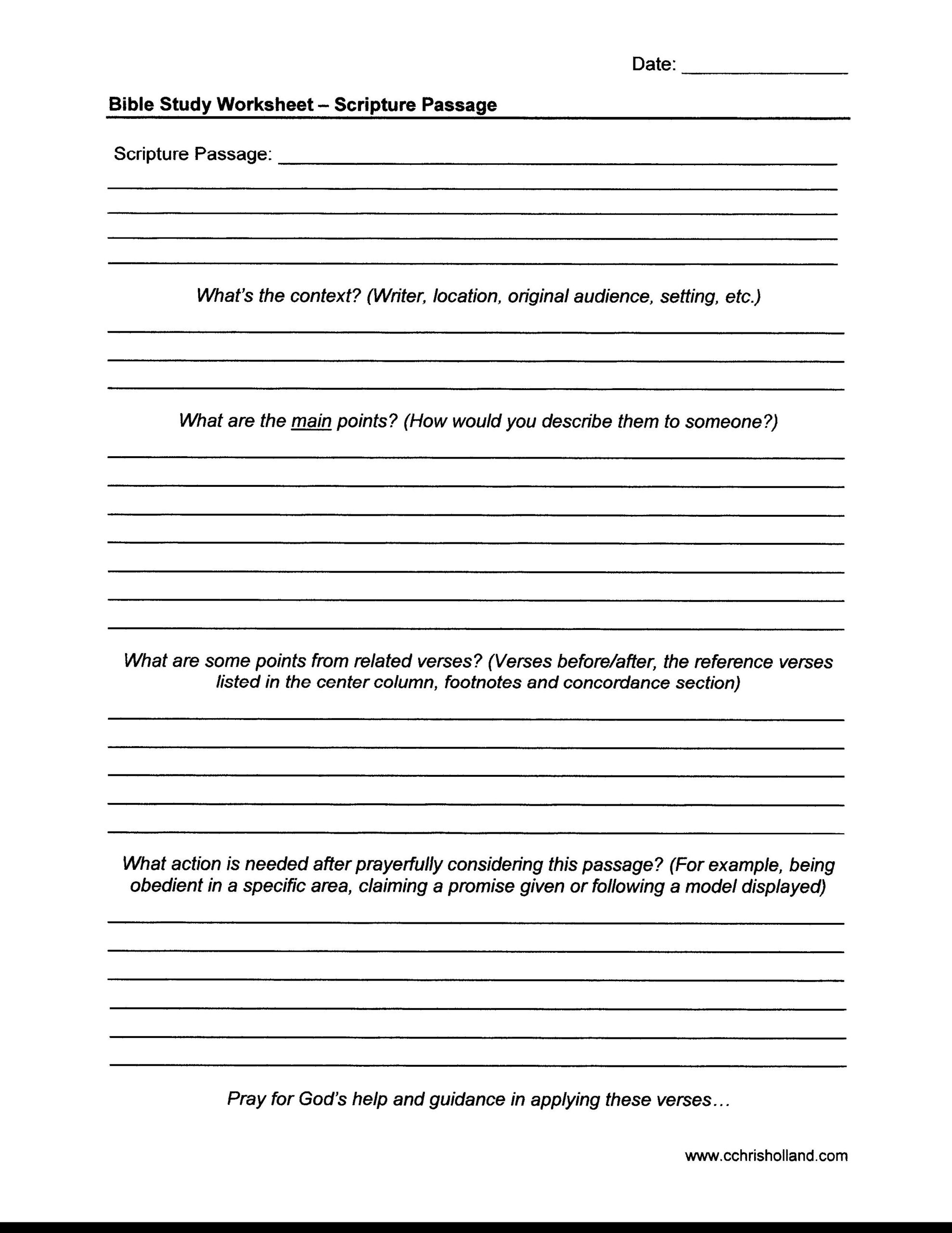 Bible Study Worksheets | Cchrisholland within Free Printable Bible Study Worksheets For Adults
