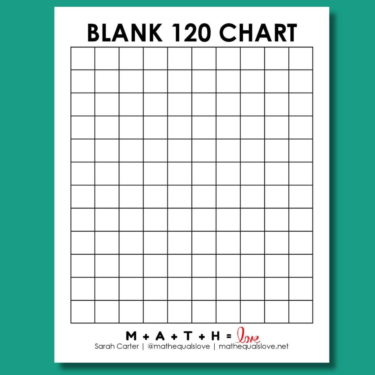 Blank 120 Chart [Free Printable Pdf] regarding 1-120 Chart Printable Small