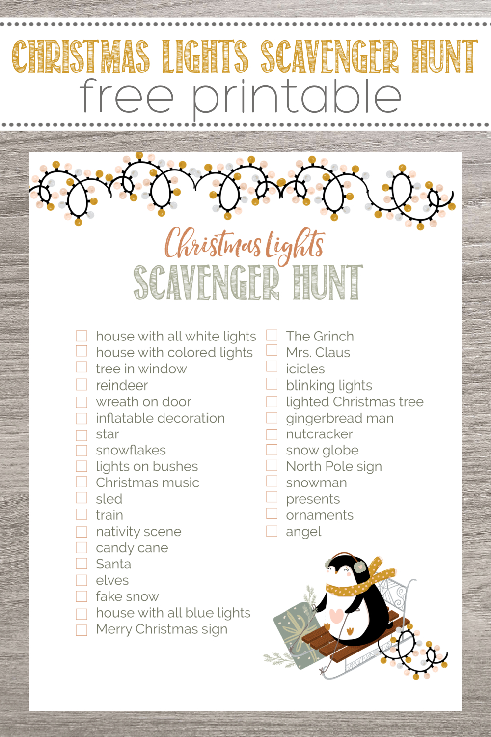 Christmas Lights Scavenger Hunt Free Printable - Clean And Scentsible with Christmas Lights Scavenger Hunt List Printable