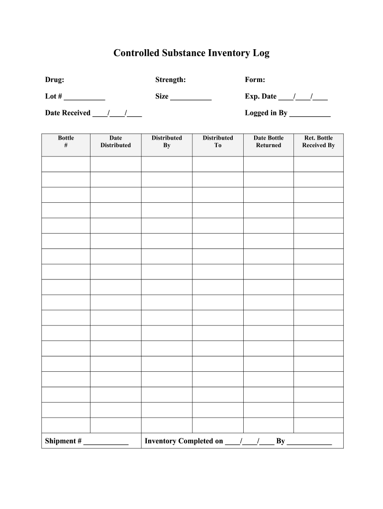 Controlled Substance Inventory Log: Fill Out & Sign Online | Dochub regarding Printable Controlled Drug Log Sheets
