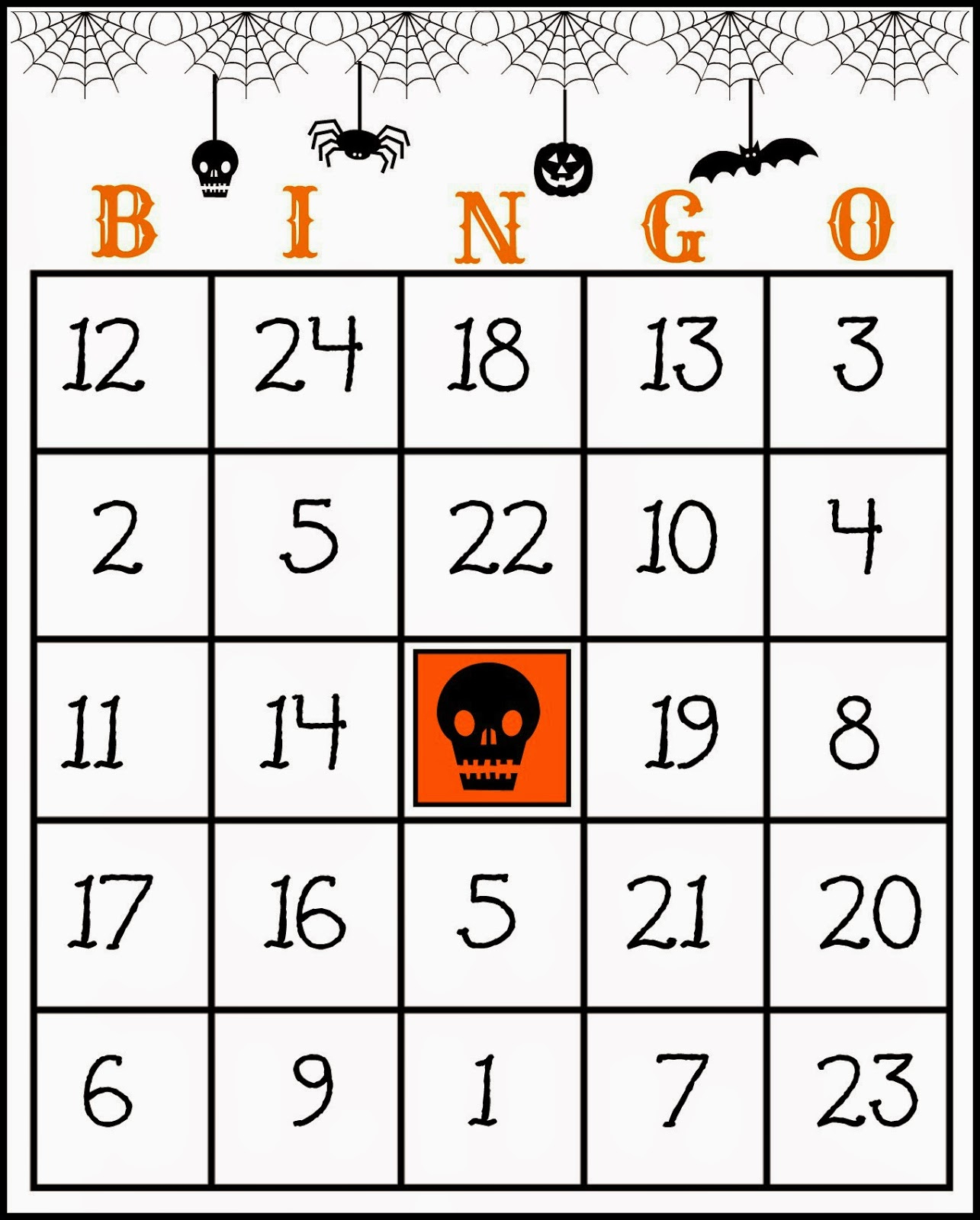 Crafty In Crosby: Free Printable Halloween Bingo Game with Free Printable Halloween Bingo Cards with Numbers