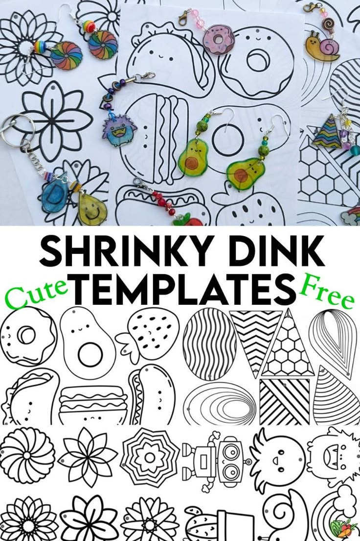 Cute Shrinky Dink Templates Free Printables within Shrinky Dink Templates Free Printable