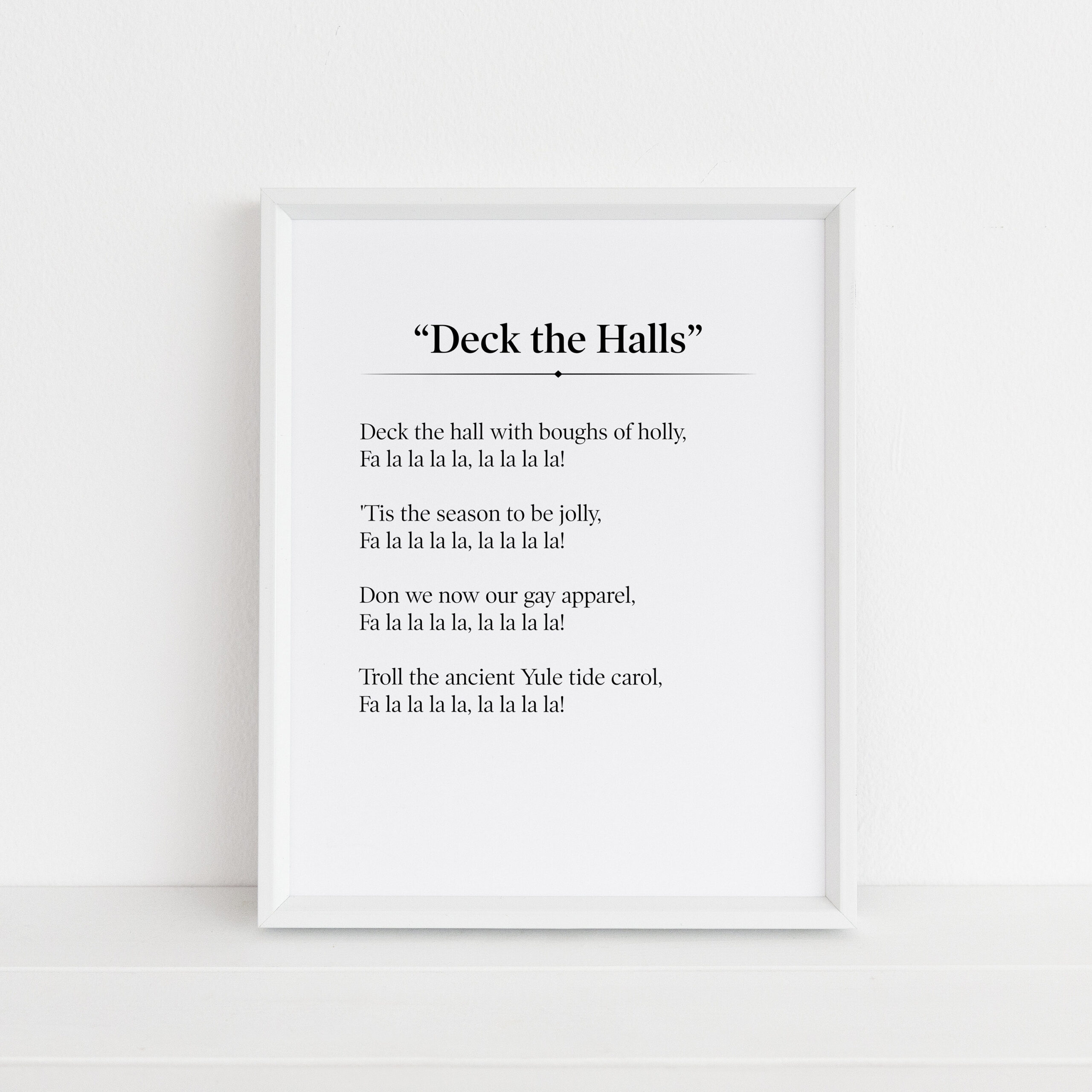 Deck The Halls Lyrics, Christmas Print, Christmas Music, Black And for Printable Deck The Halls Lyrics