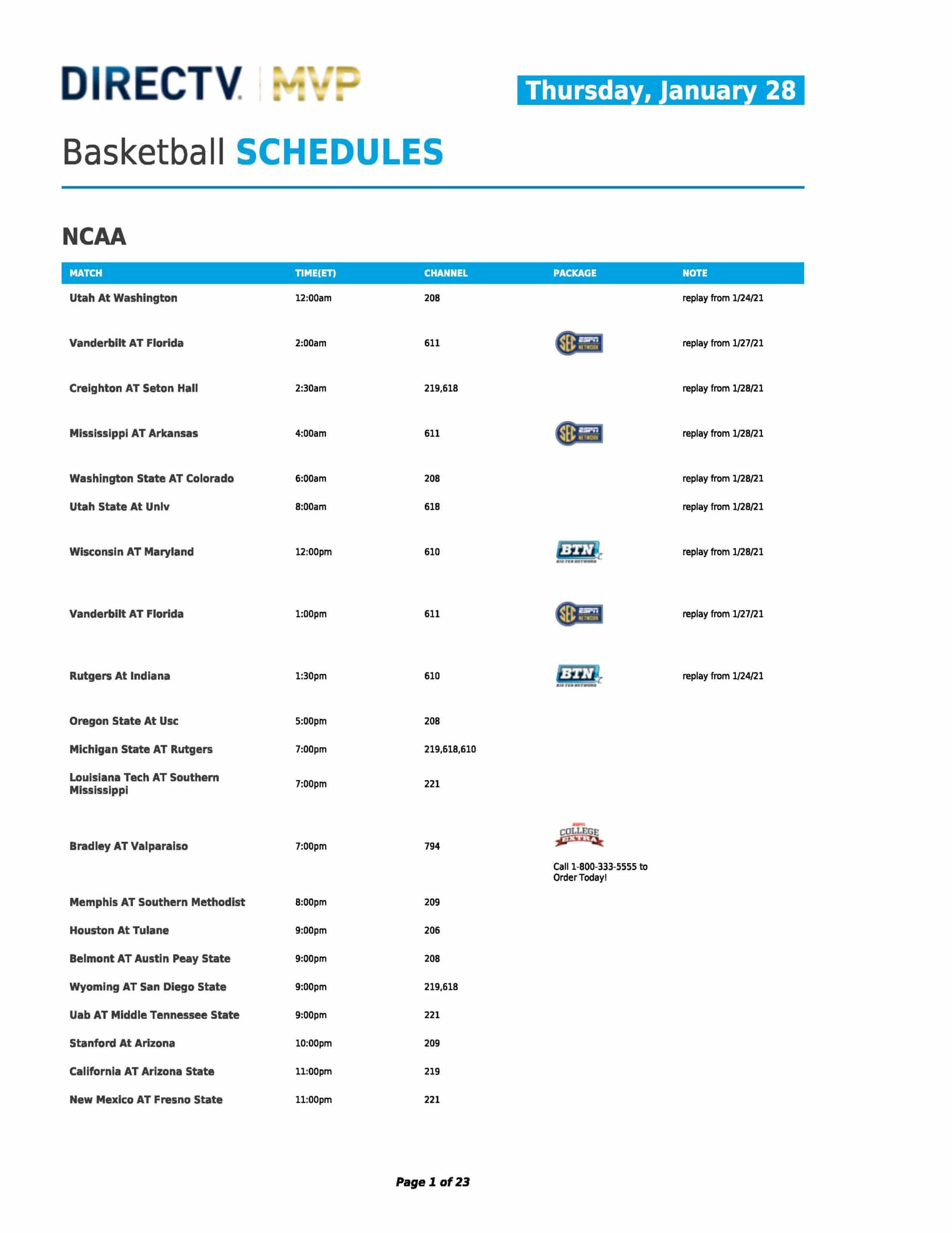 Directv Sports Fix Guide - A Calendar Of Directv Sports Programming in Printable Directv Channel Guide 2026