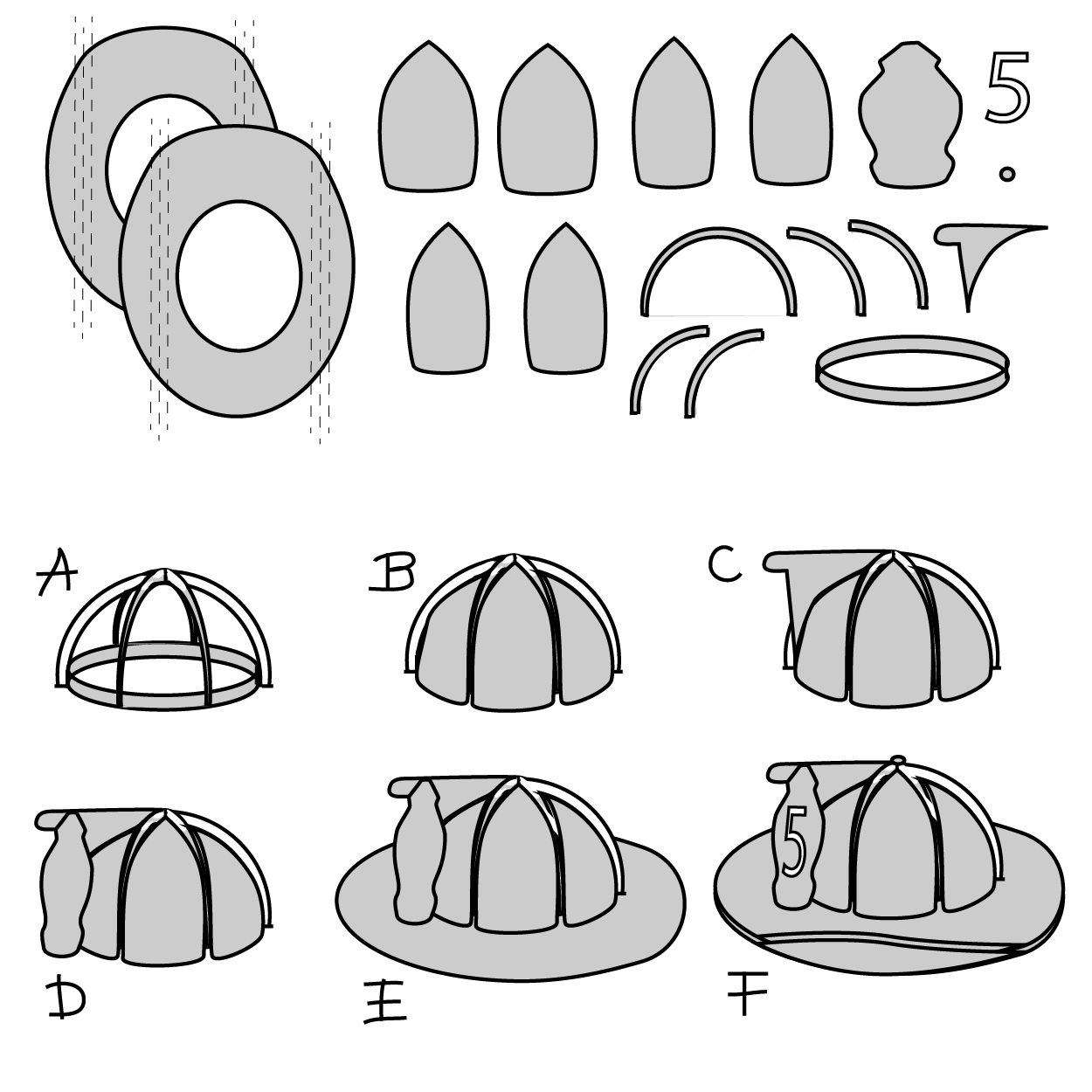 Discover 10 Fire Hat Templates And Firefighter Hats For Preschool with regard to Free Printable Firefighter Hat Template Printable