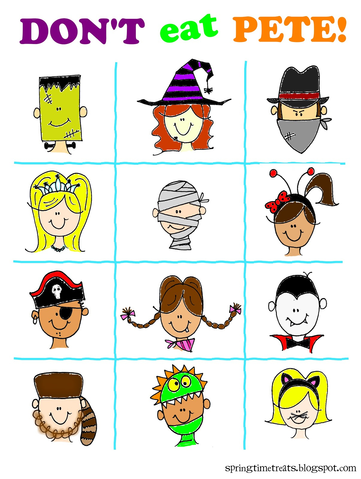 Don&amp;#039;T Eat Pete Free Halloween Printable | Spring Time Doodles with Don&amp;amp;#039;t Eat Pete Free Printable
