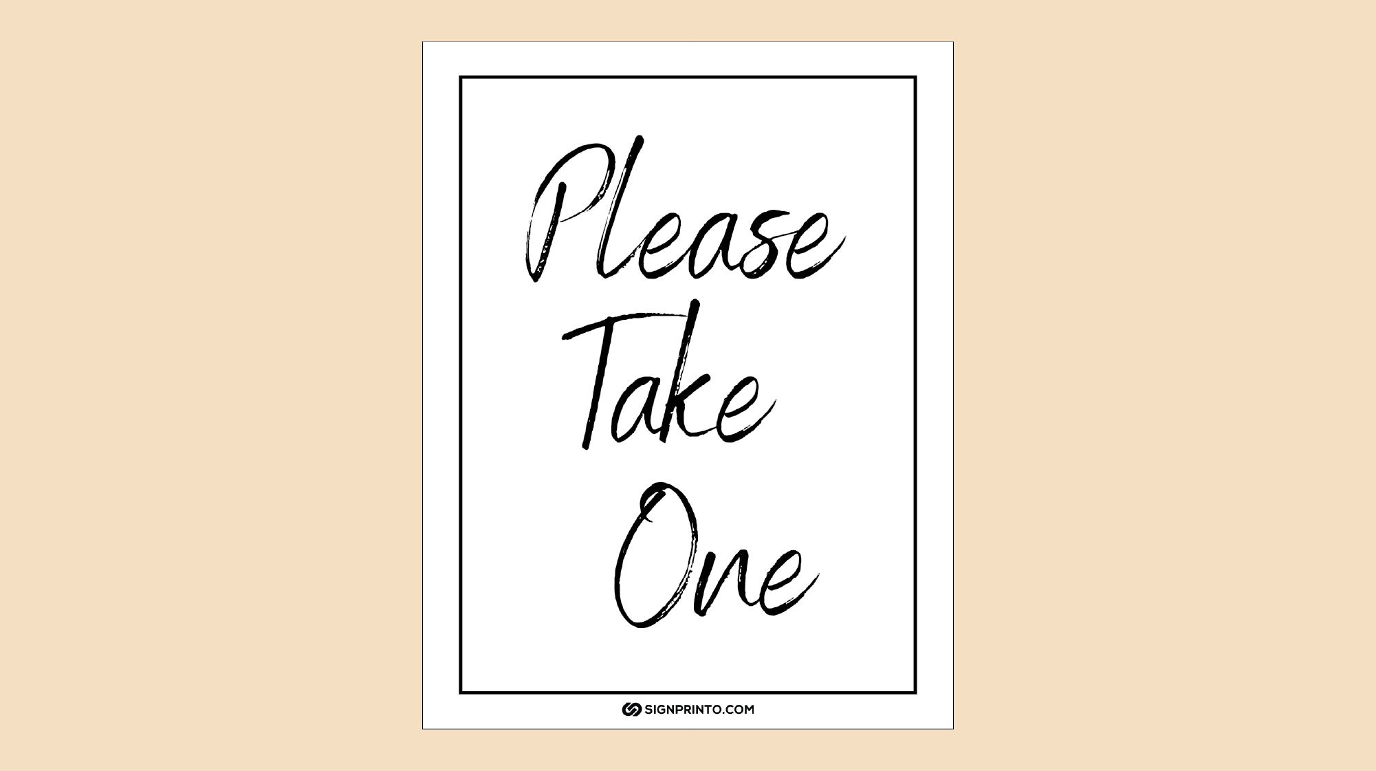 Download Please Take One Sign Printable Pdf intended for Please Take One Sign Printable Free Printable