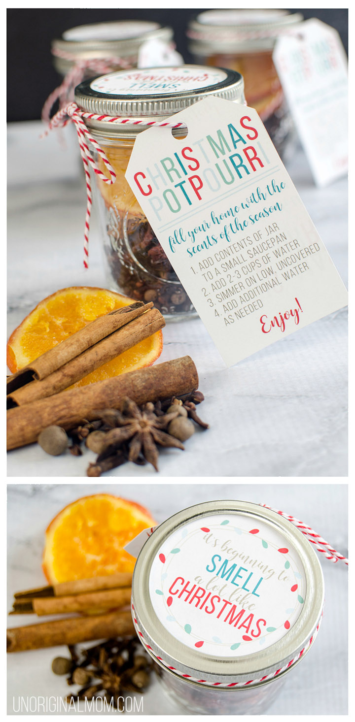 Easy Christmas Potpourri Gift Jars With Free Printable Tags with regard to Stovetop Potpourri Printable Tags Free