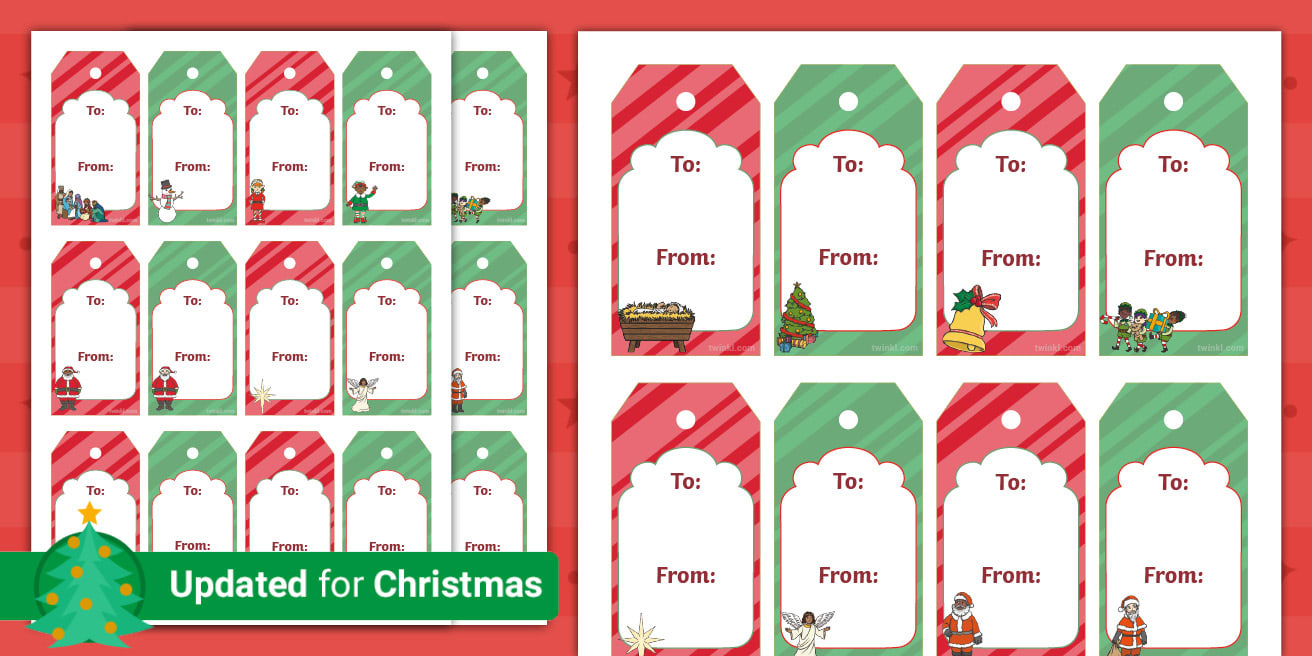 Editable Christmas Gift Tag Templates - Primary Resources throughout Free Printable Christmas Tags Editable