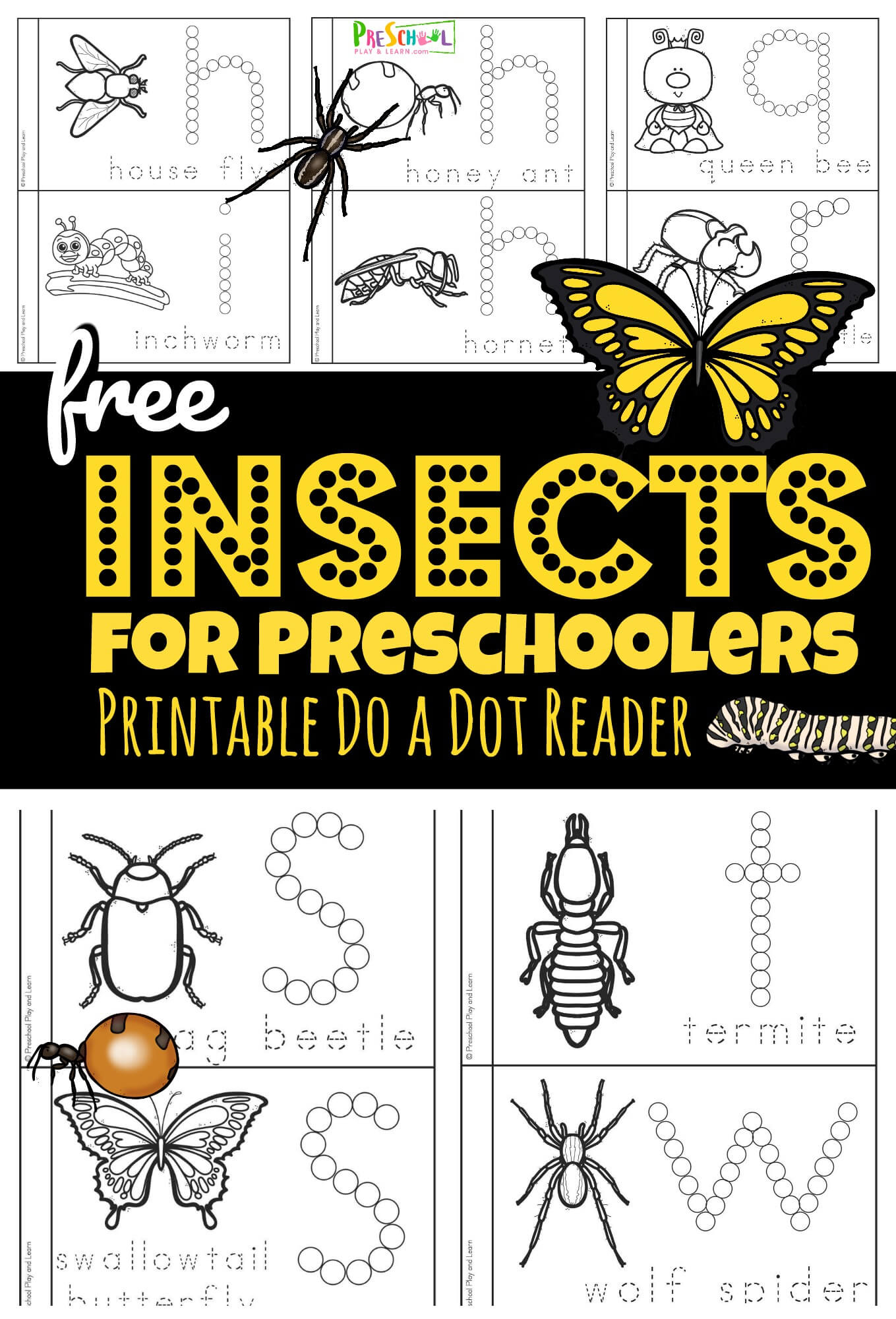 🕷🐞 🦋 Free Insects For Preschoolers Printable Book within Printable Insect Activities For Preschoolers