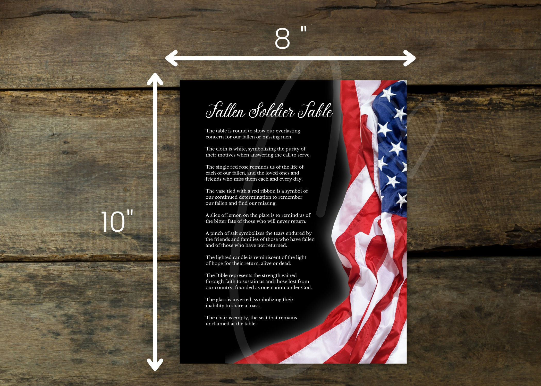Fallen Soldier Memorial Sign | Digital Download | Memorial Day with regard to Fallen Soldier Table Poem Printable