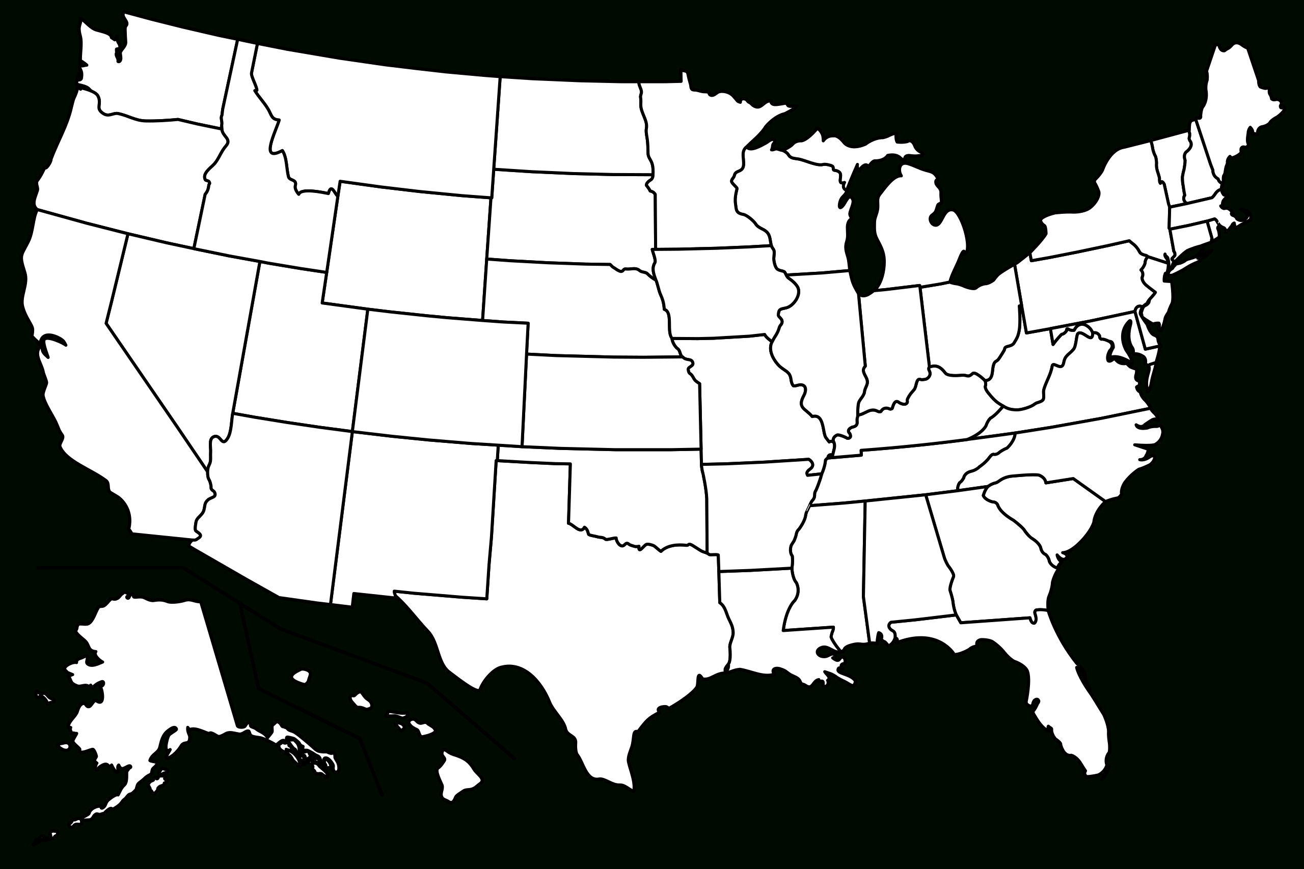 File:blank Us Map Borders.svg - Wikimedia Commons regarding Map of Us Blank Printable