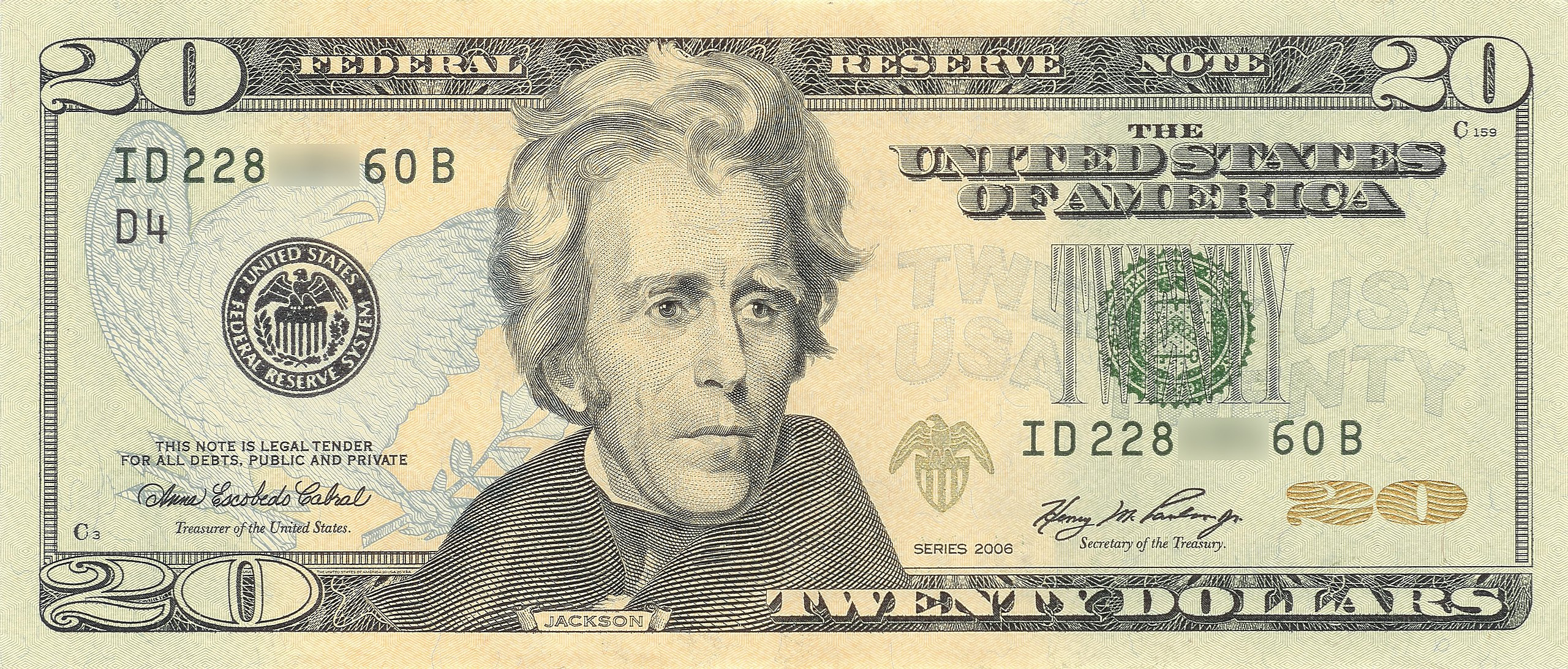 File:us $20 Series 2006 Obverse - Wikipedia inside Printable Real 20 Dollar Bill