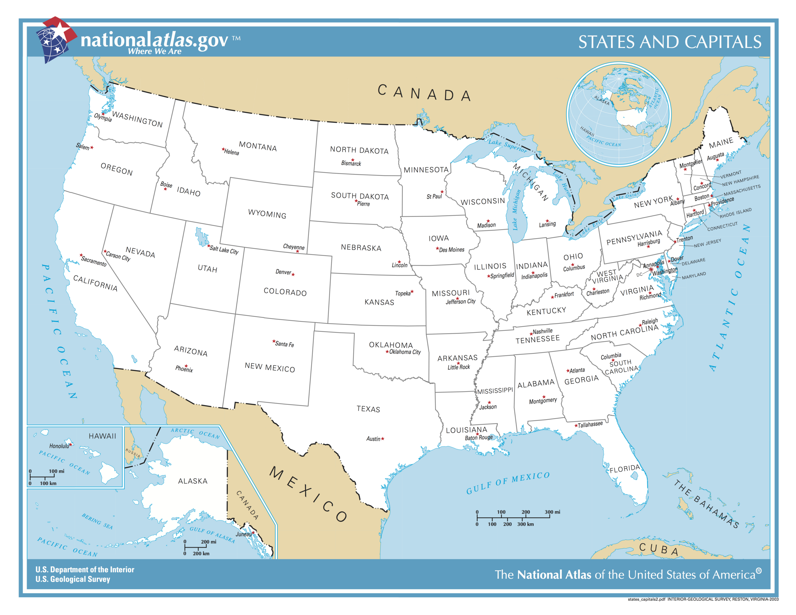 File:us Map - States And Capitals - Wikimedia Commons for Printable States And Capitals Map