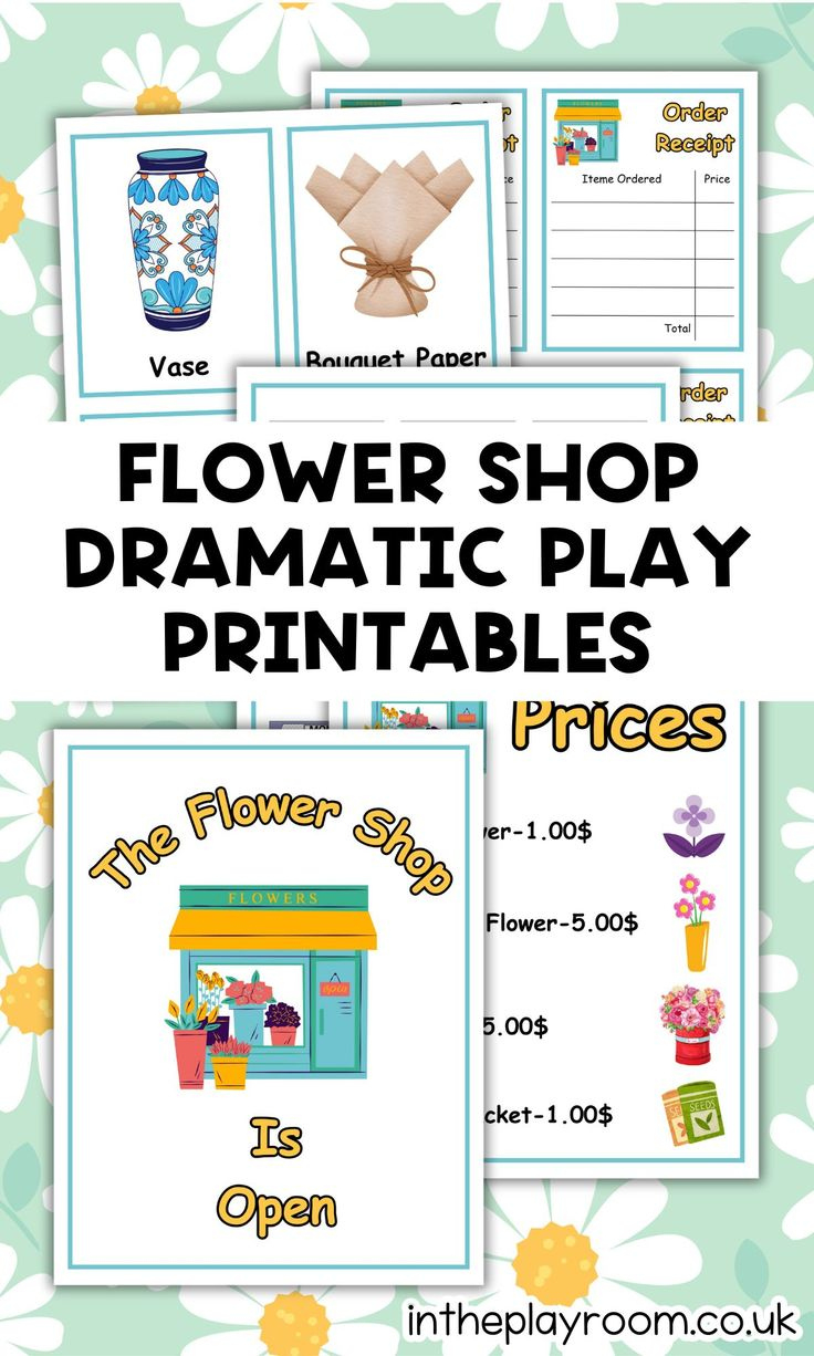 Flower Shop Dramatic Play Free Printables in Flower Shop Dramatic Play Free Printables