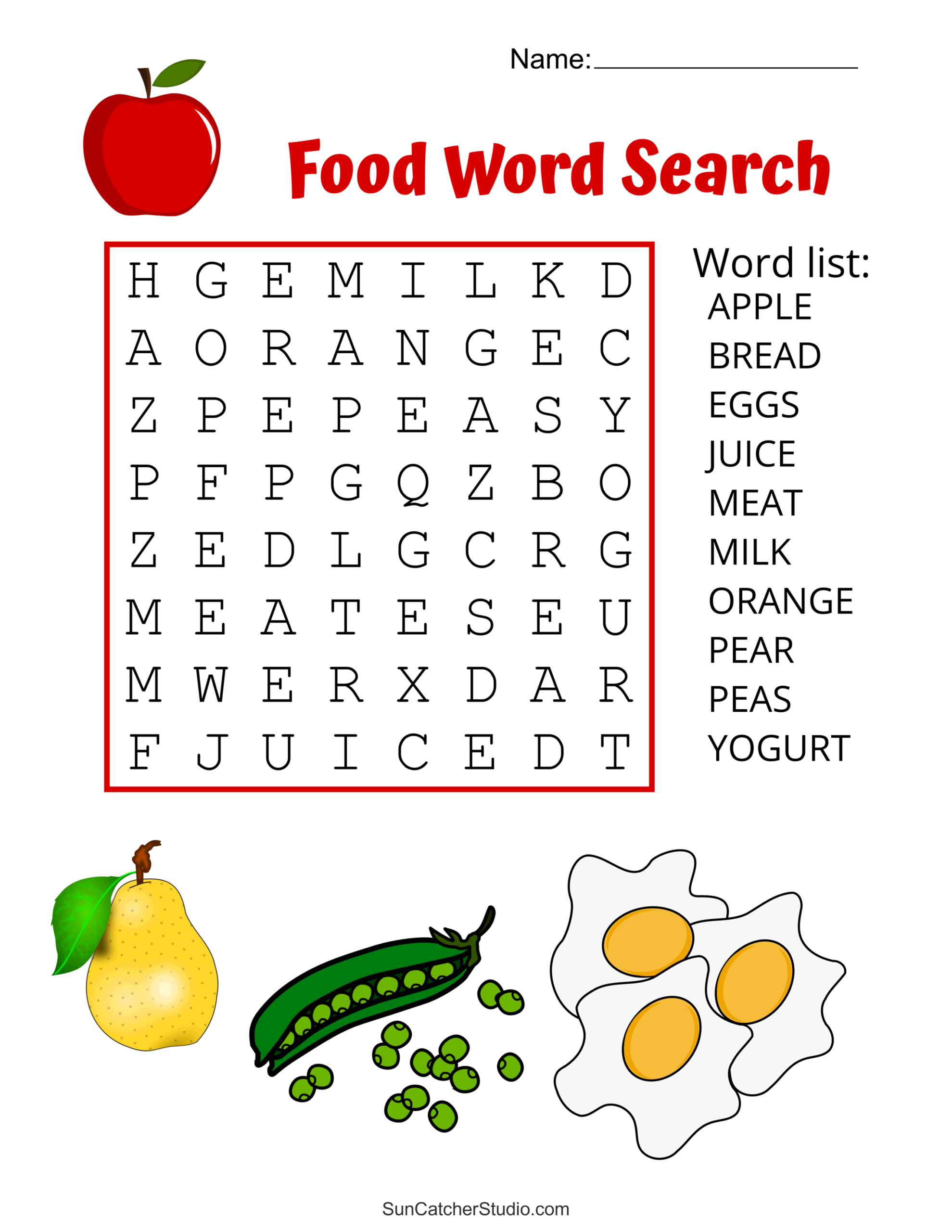 Food Word Search (Free Printable Puzzles) – Free Printables with regard to Printable Word Search Puzzles Easy