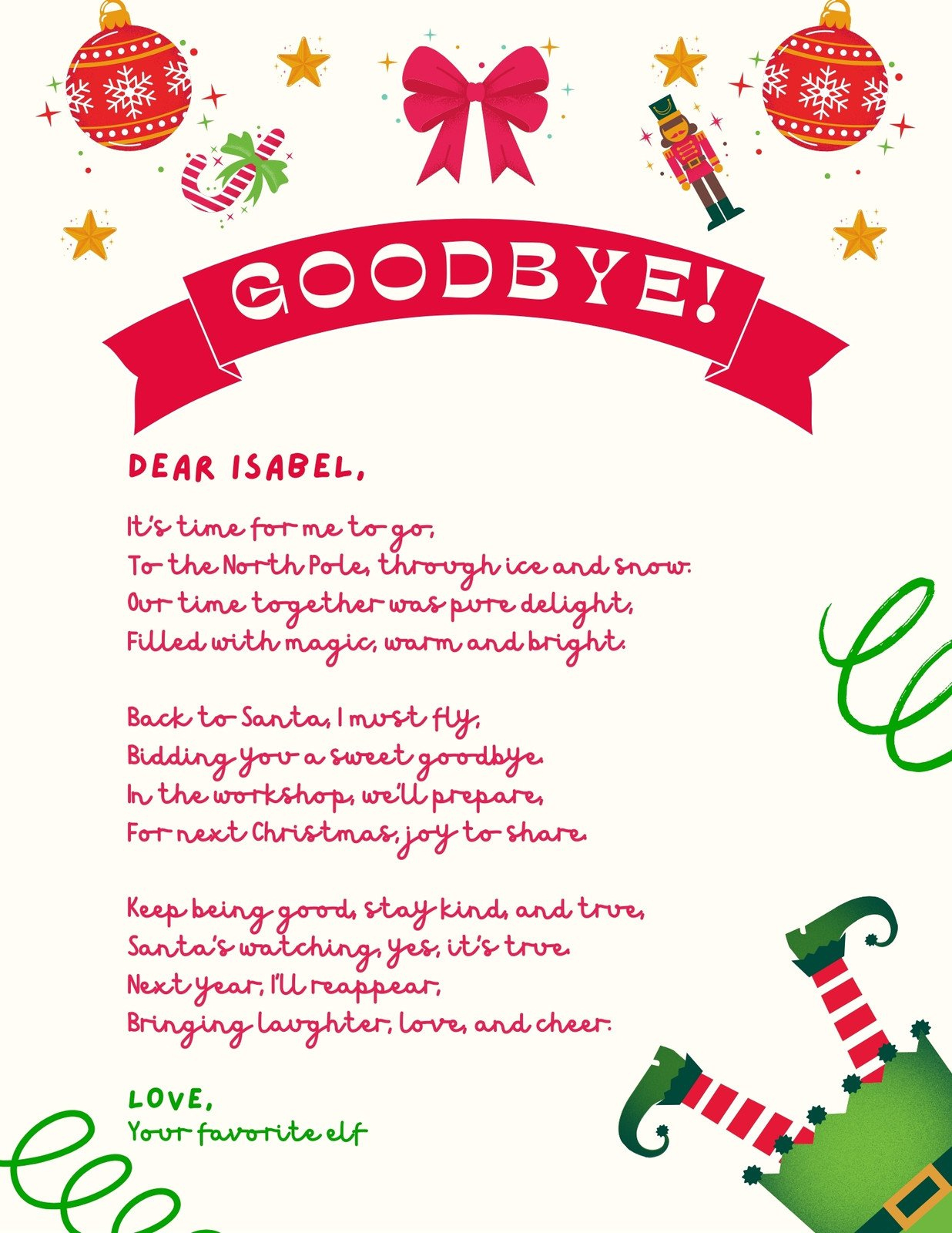 Free And Customizable Elf Templates regarding Elf On A Shelf Printable Letter