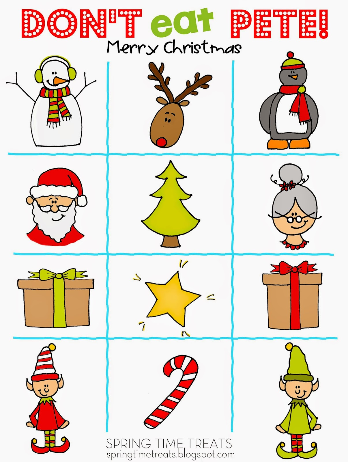 Free Christmas Don&amp;#039;T Eat Pete | Spring Time Doodles with regard to Don&amp;#039;T Eat Pete Free Printable