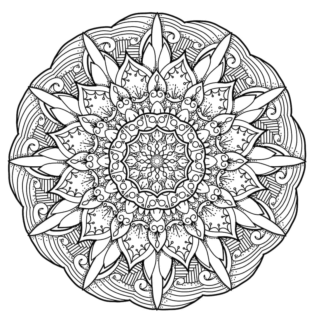Free Coloring Pages For You To Print - Monday Mandala inside Free Printable Mandalas For Adults