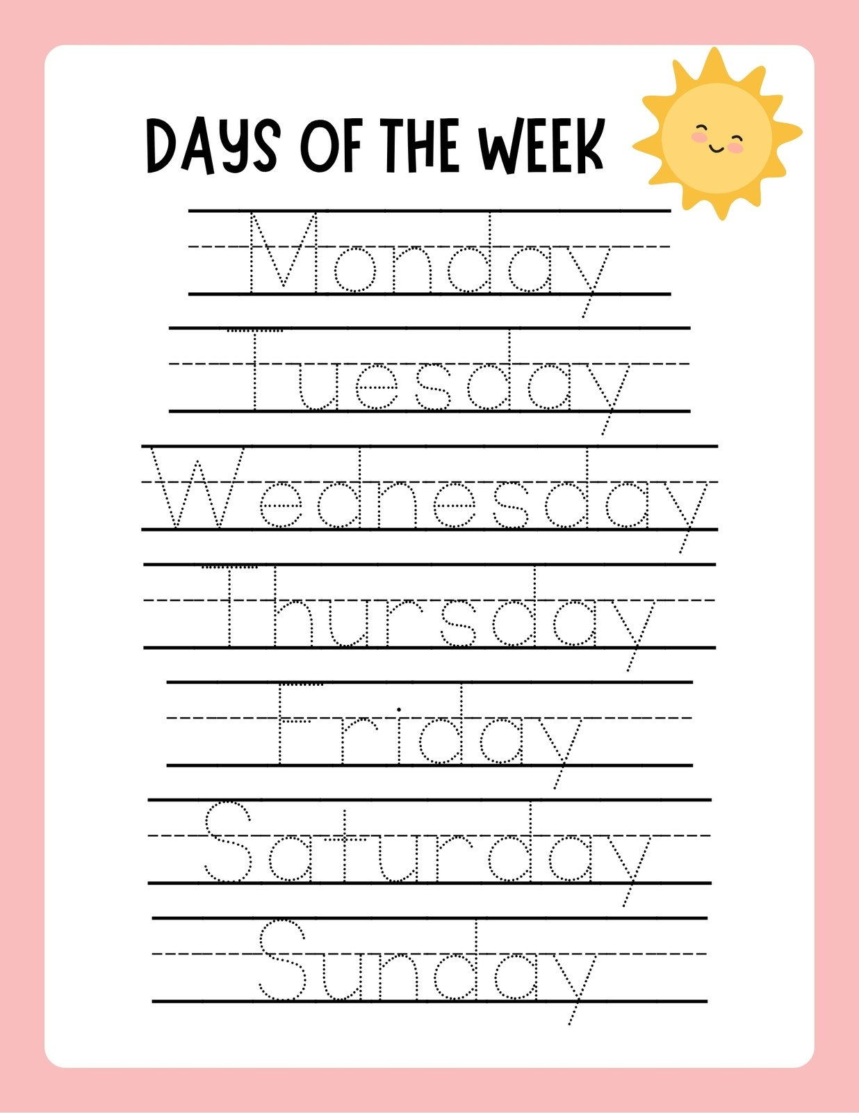 Free Custom Printable Handwriting Worksheet Templates | Canva regarding Free Printable Writing Worksheets For Kindergarten