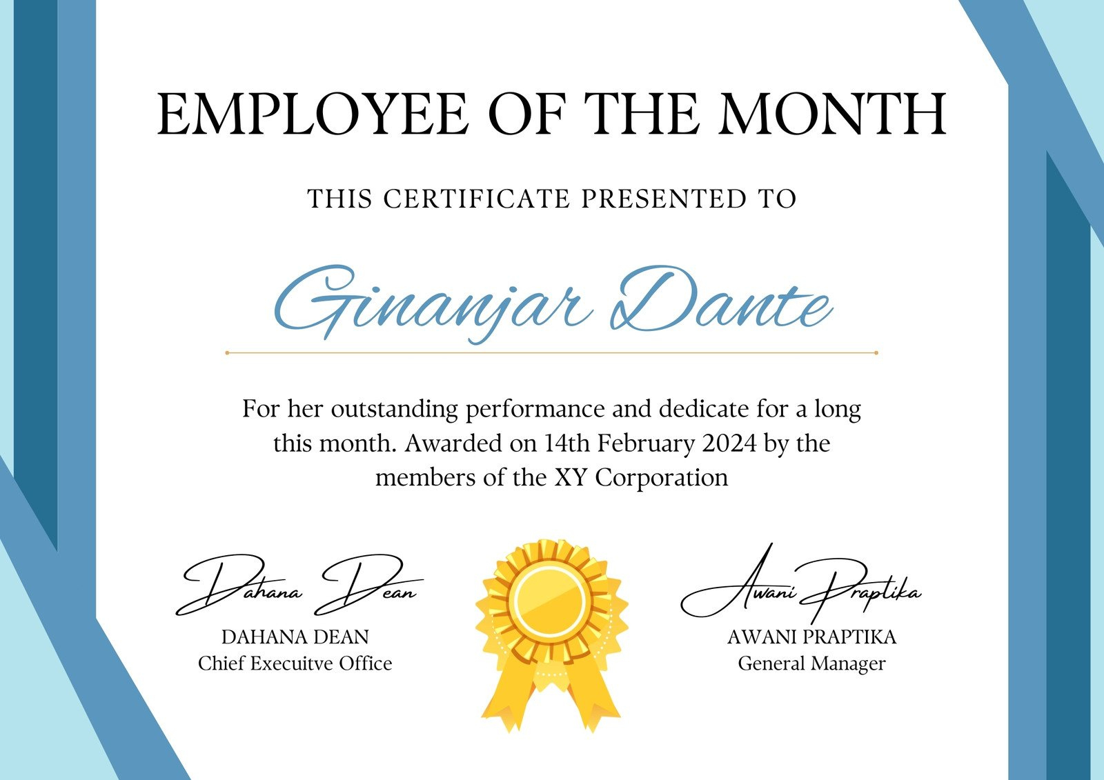 Free Customizable Employee Of The Month Templates | Canva with Employee of the Month Certificate Printable