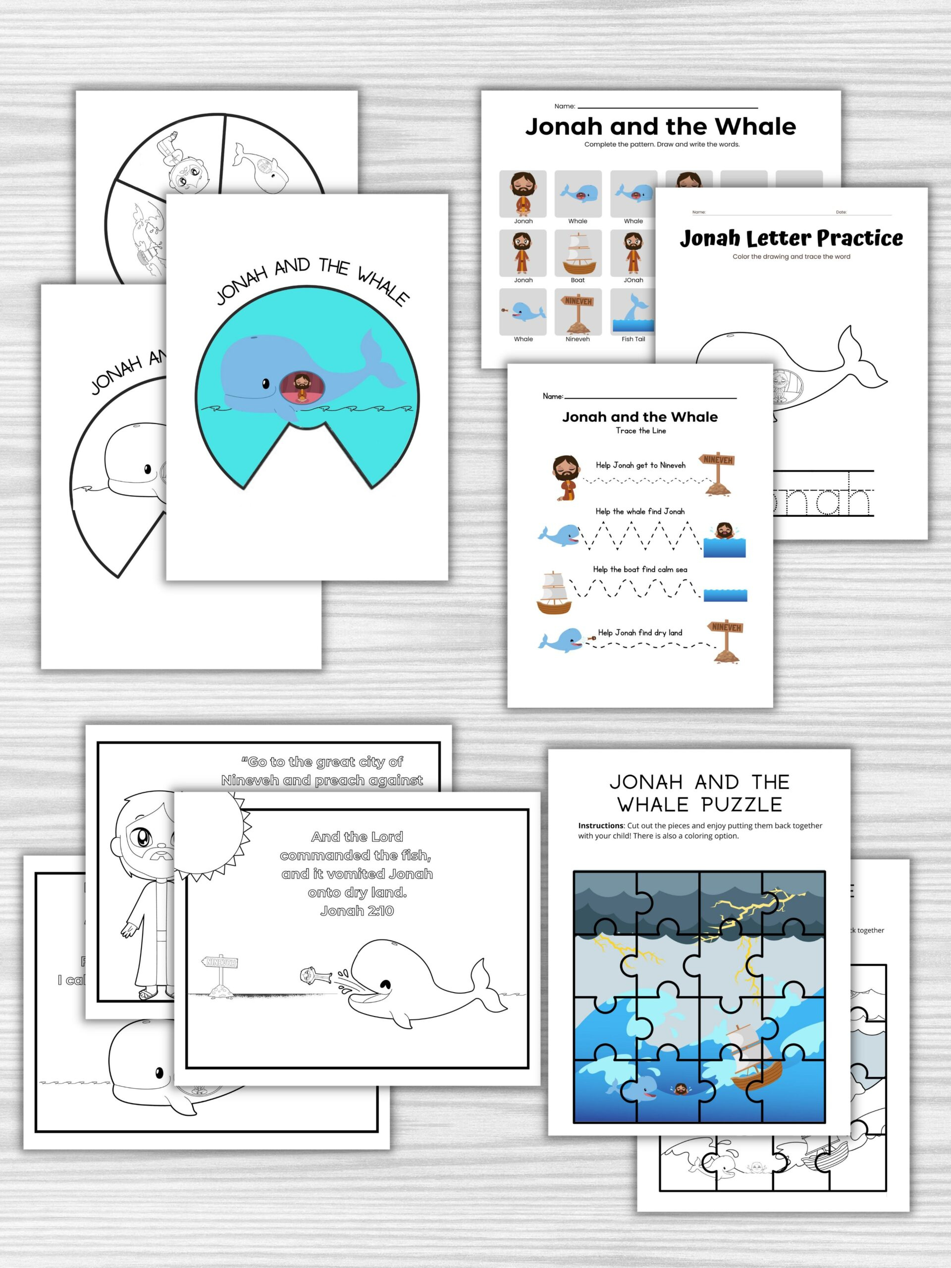 Free Jonah And The Whale Printables | Healing Home with Jonah And The Whale Printable Mini Book
