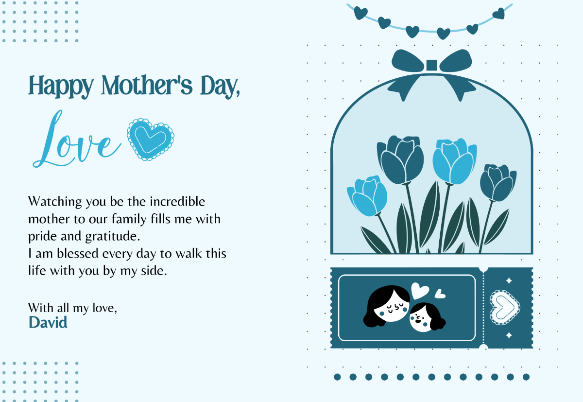 Free Modern Mother'S Day Card For Wife Template To Edit Online with regard to Free Printable Mother'S Day Cards For Wife