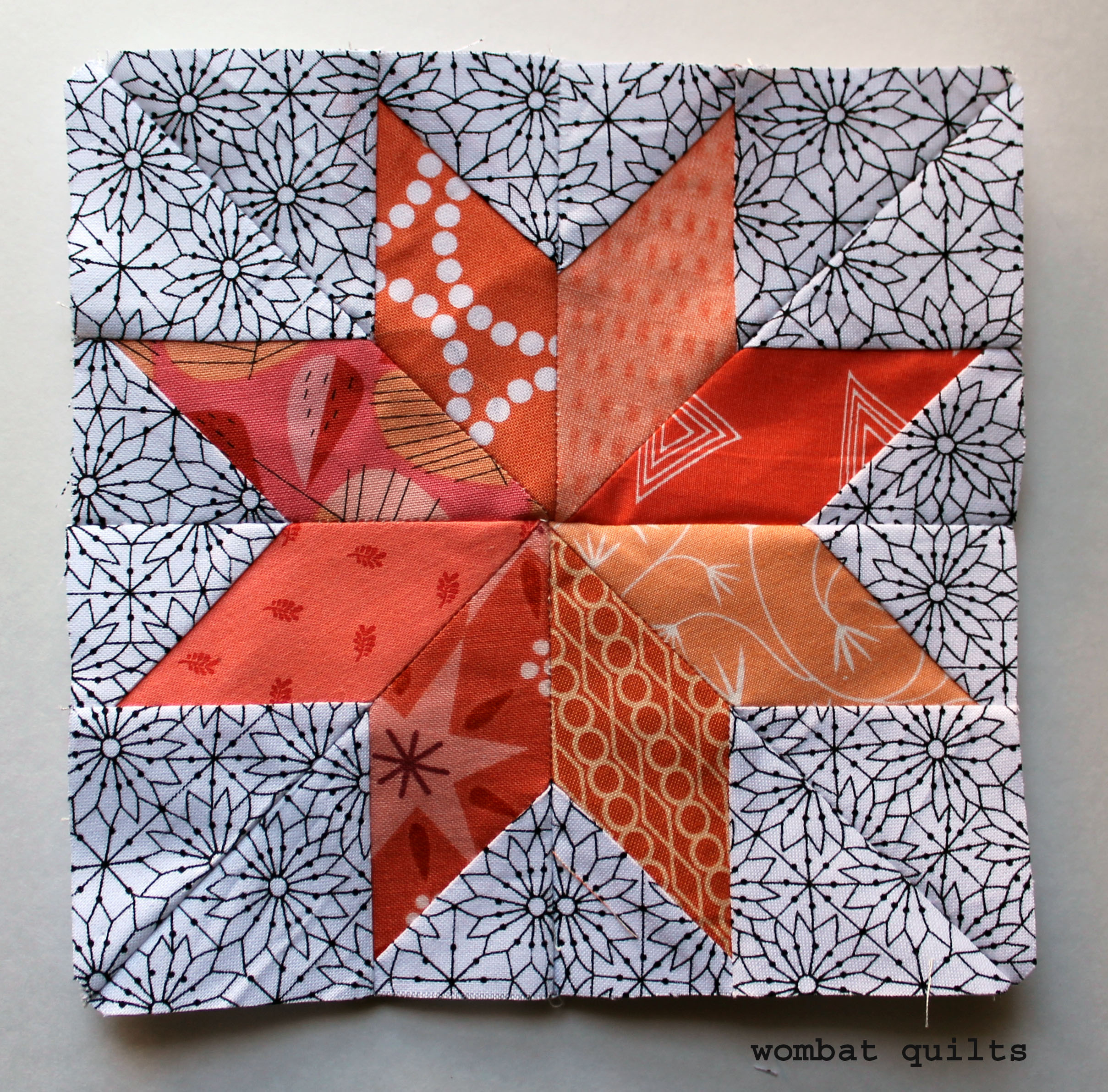 Free Paper Piecing Pattern” | Wombat Quilts intended for Printable Free Paper Pieced Quilt Patterns