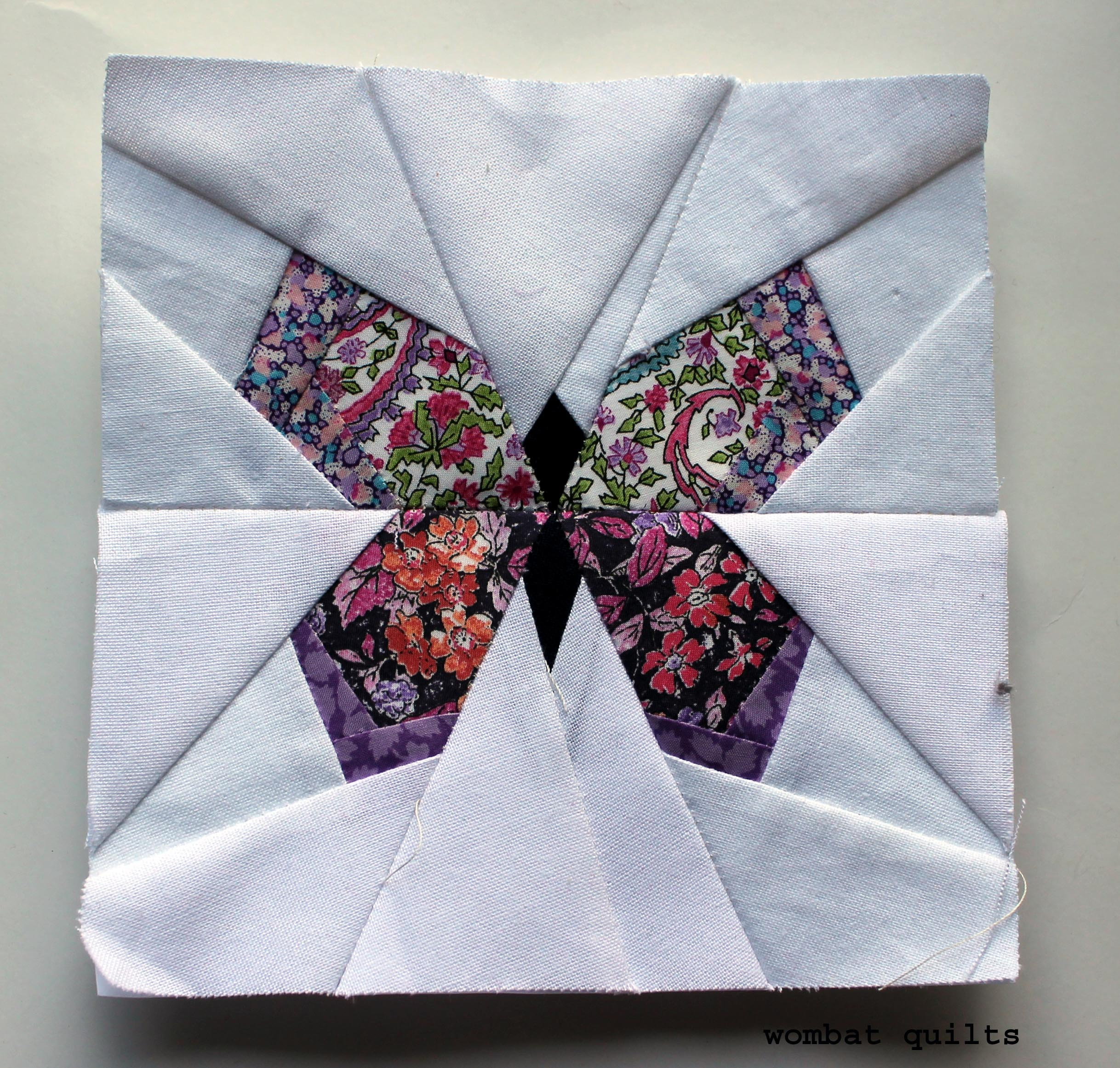 Free Paper Piecing Patterns | Wombat Quilts regarding Printable Free Paper Pieced Quilt Patterns