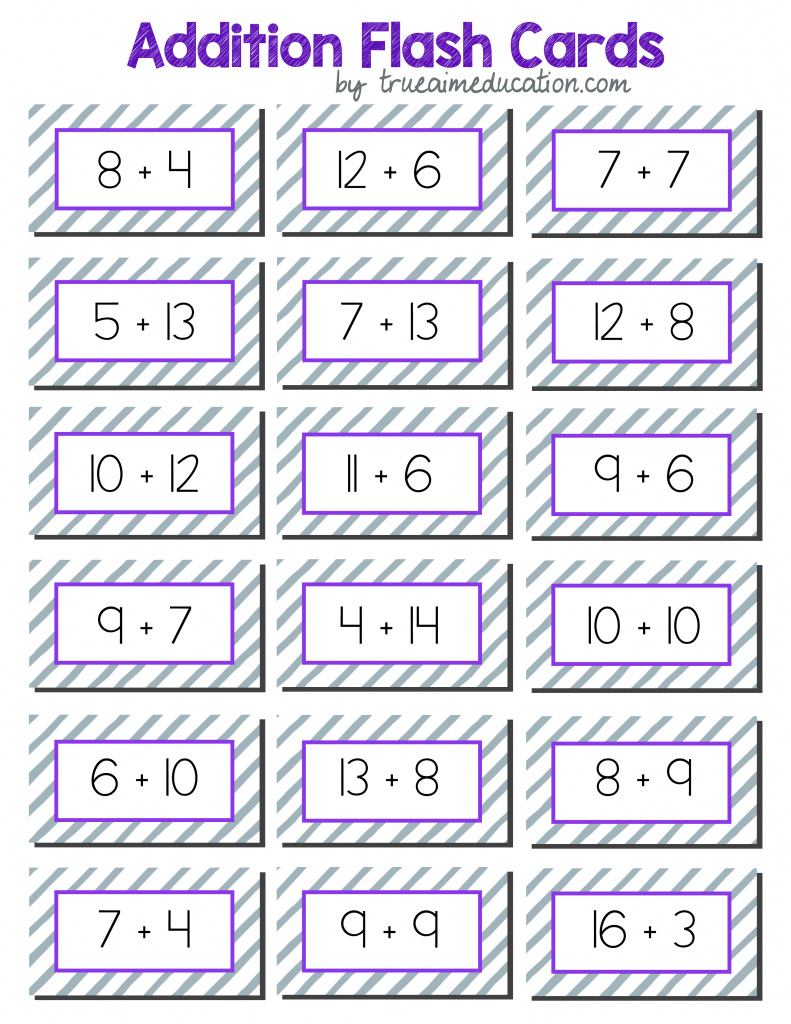 Free Printable Addition And Subtraction Flashcards - Printable regarding Addition And Subtraction Flash Cards 0-20 Printable Free