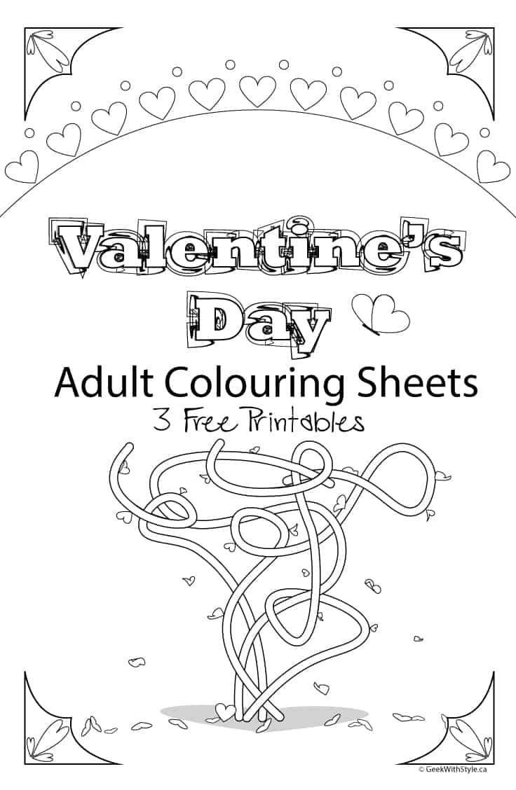 Free Printable Adult Colouring Sheets For Valentine'S Day with regard to Free Valentine Printables For Adults