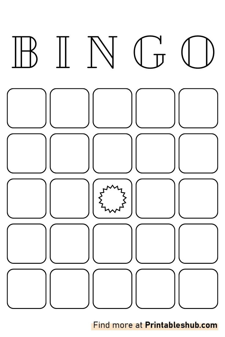 Free Printable Blank Bingo Cards Template [Pdf] (3X3, 4X4,5X5)(2 with Free Printable Blank Bingo Cards