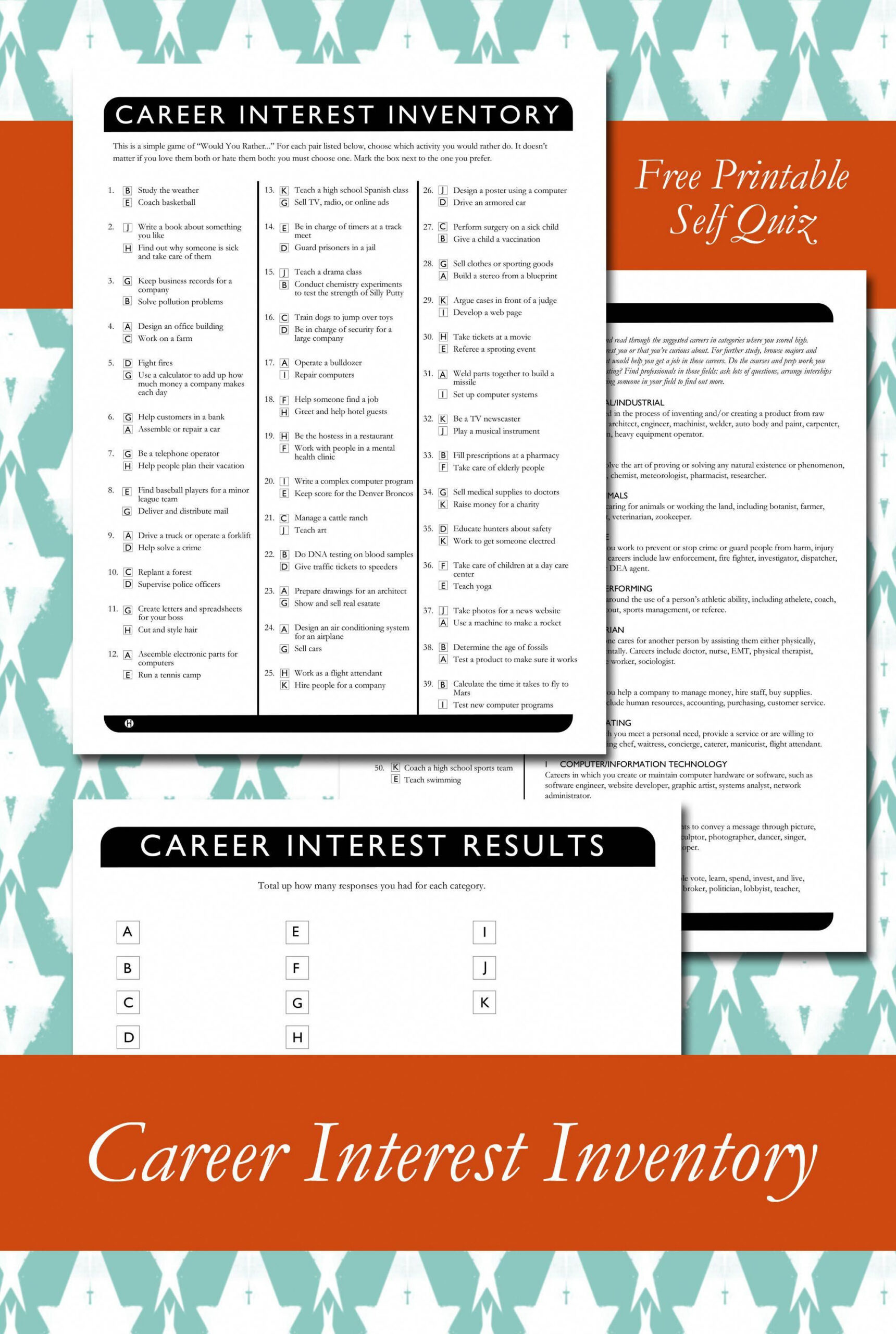 Free Printable Career Interest Inventory - Printable Party Favors regarding Free Printable Career Interest Inventory