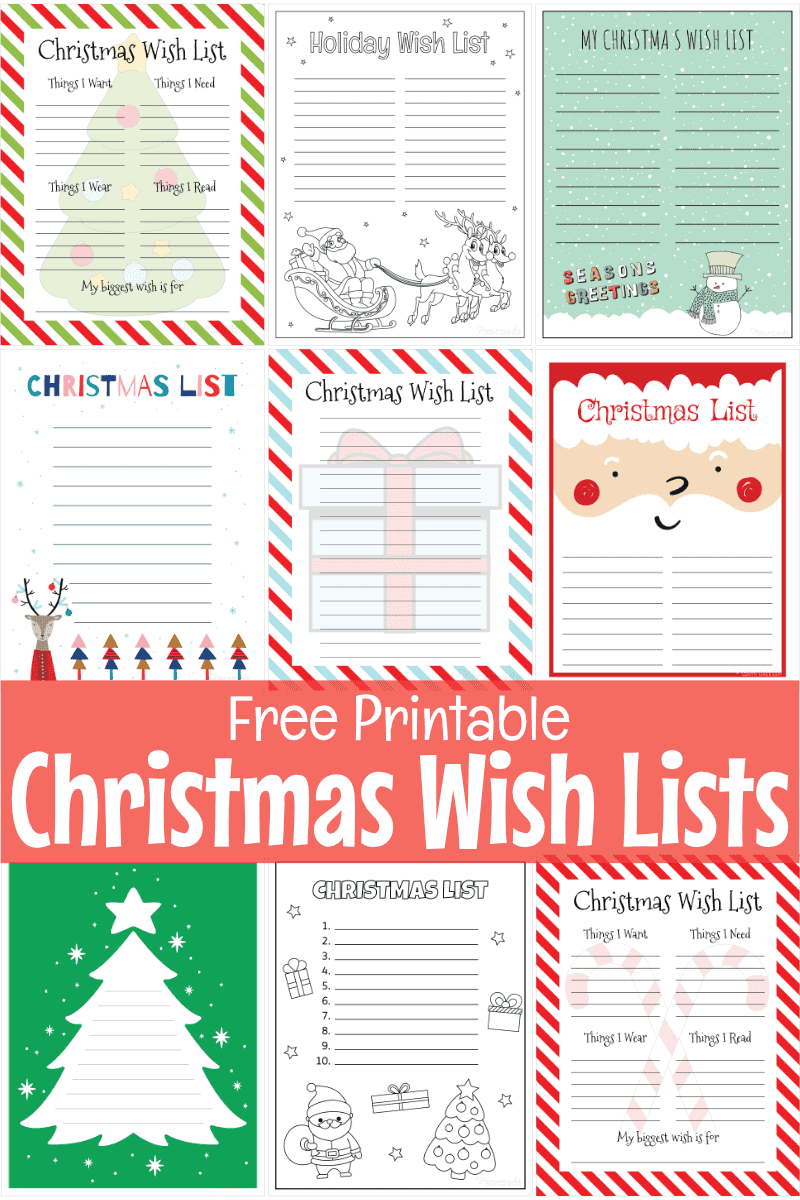 Free Printable Christmas Wish List Templates inside Santa Claus Wish List Printable Free