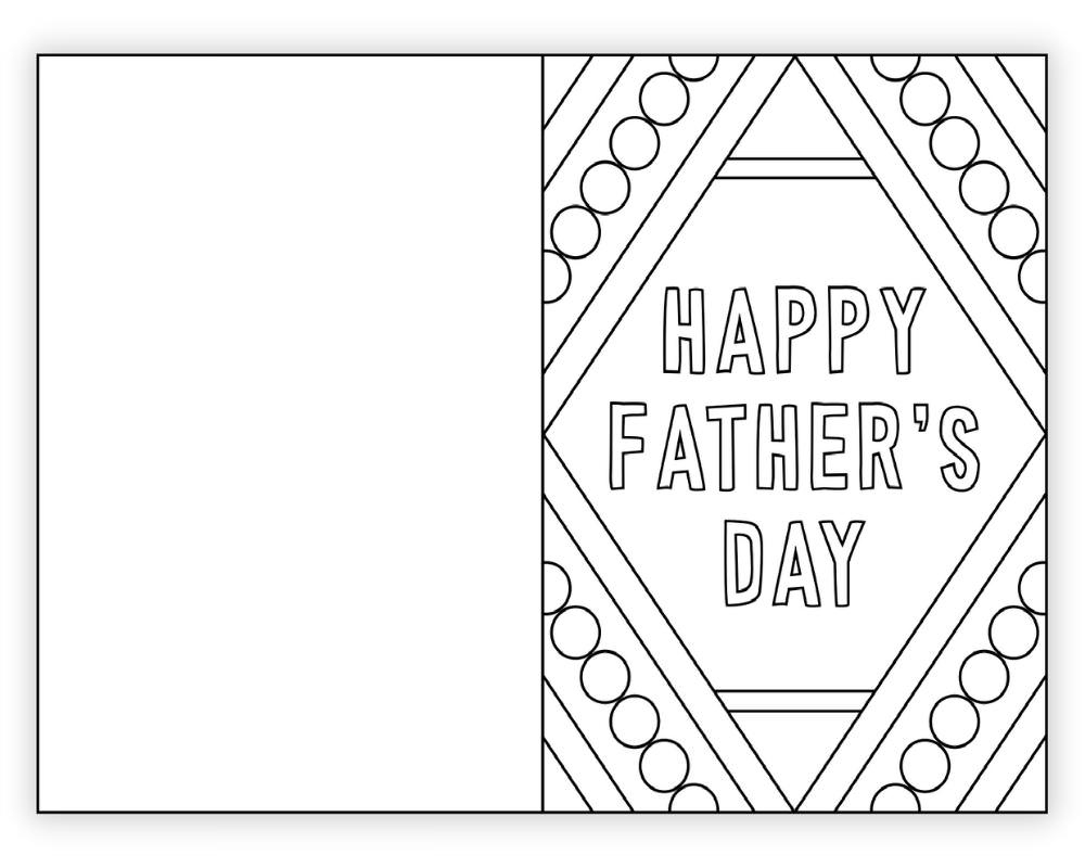 Free Printable Father'S Day Card To Color - The Craft-At-Home Family in Fathers Day Cards Free Printable