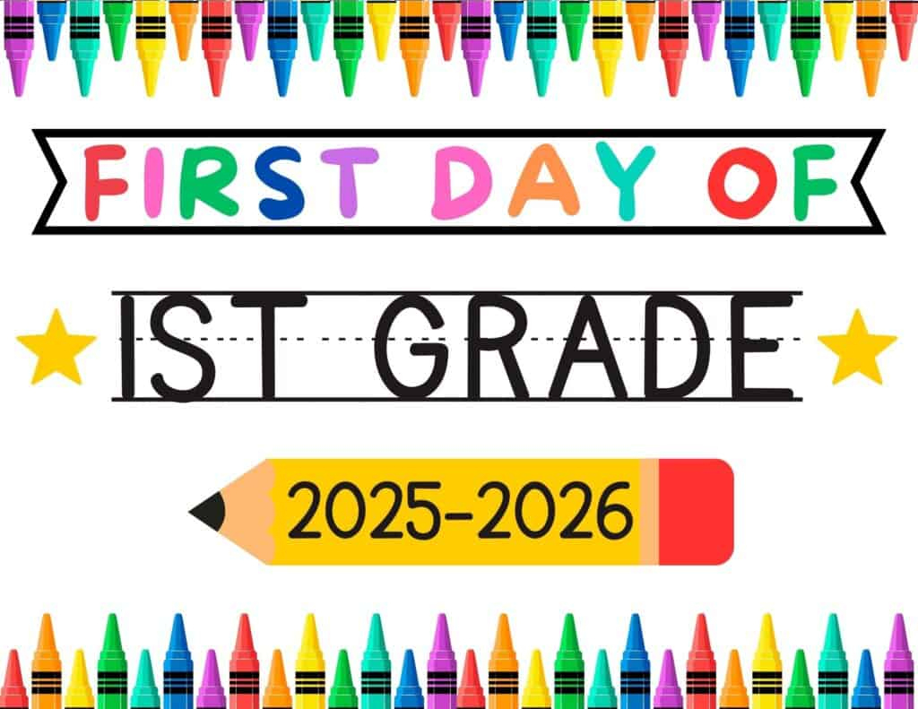 Free Printable First Day Of School Signs For 2025 - Prudent Penny for 100th Day of School 2026 Free Printables